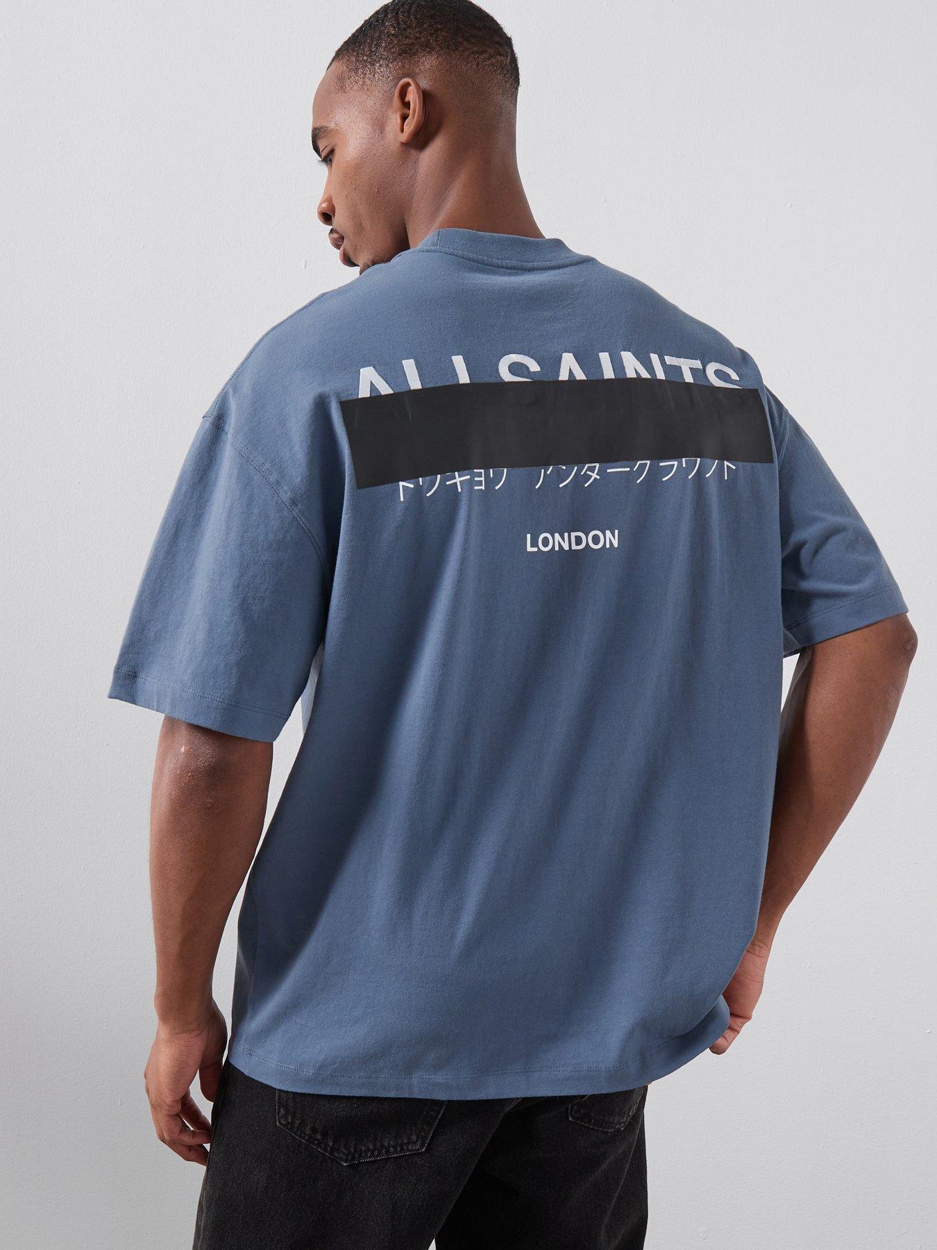 Allsaints Redact Graphic T-Shirt - Blue