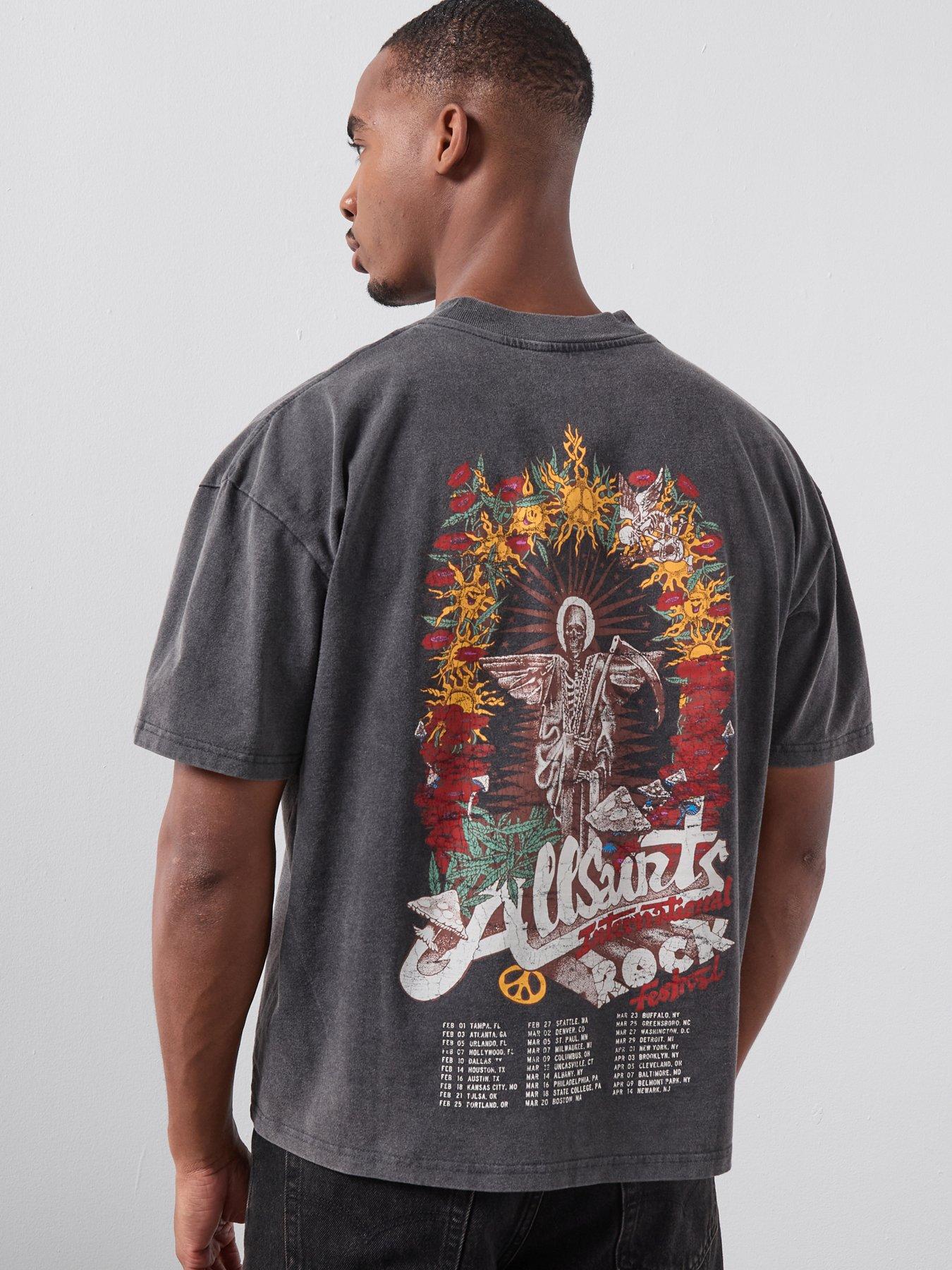 AllSaints Roque Graphic T-Shirt - Black