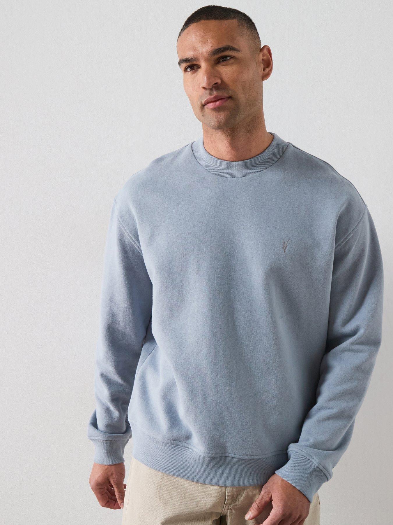 AllSaints Asher Crew Sweatshirt, Blue, Size S, Men