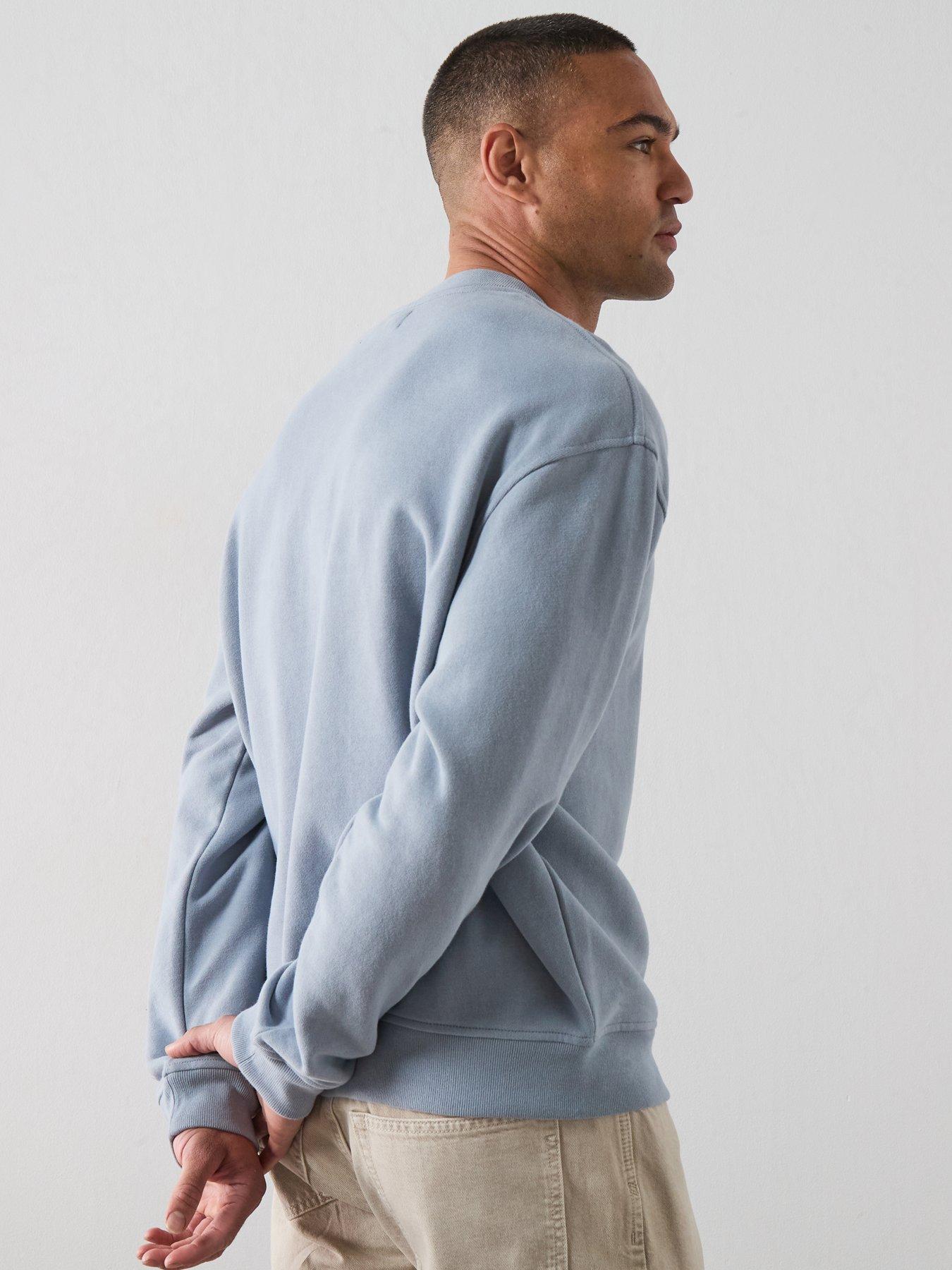 Image 2 of 6 of AllSaints Asher Crew Sweatshirt - Blue