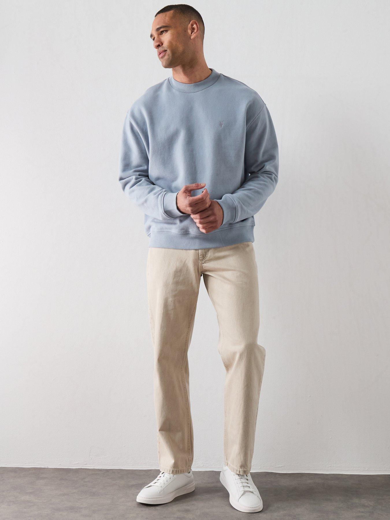 Image 3 of 6 of AllSaints Asher Crew Sweatshirt - Blue