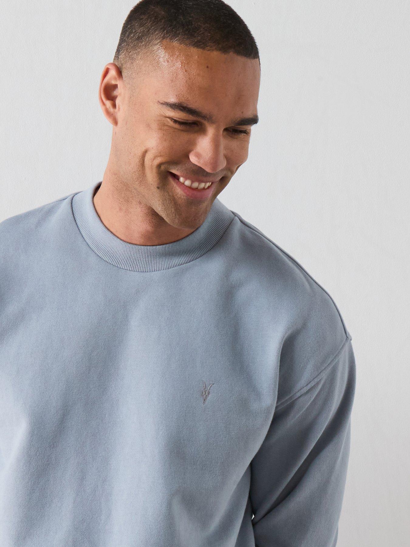 Image 4 of 6 of AllSaints Asher Crew Sweatshirt - Blue