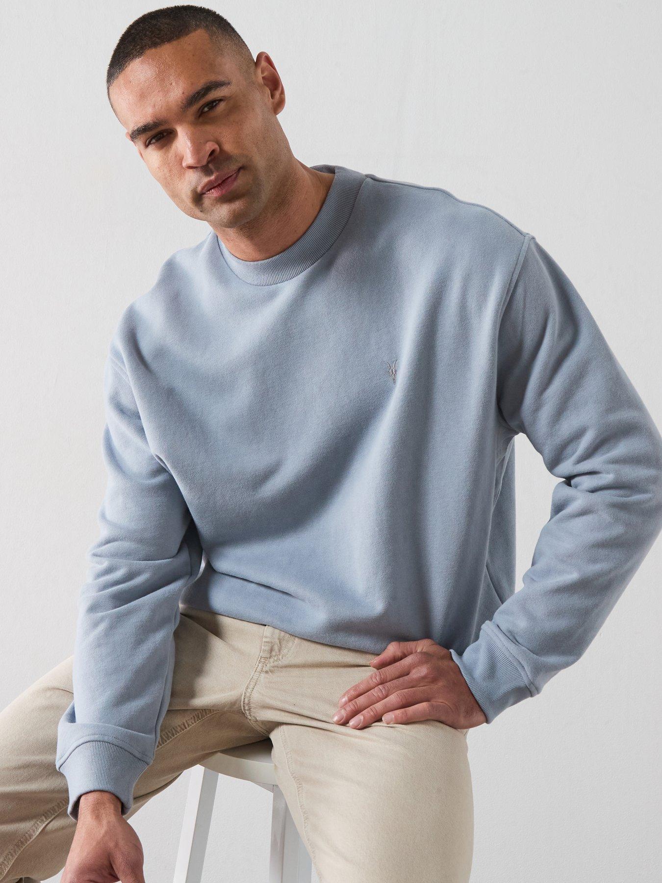 Image 6 of 6 of AllSaints Asher Crew Sweatshirt - Blue