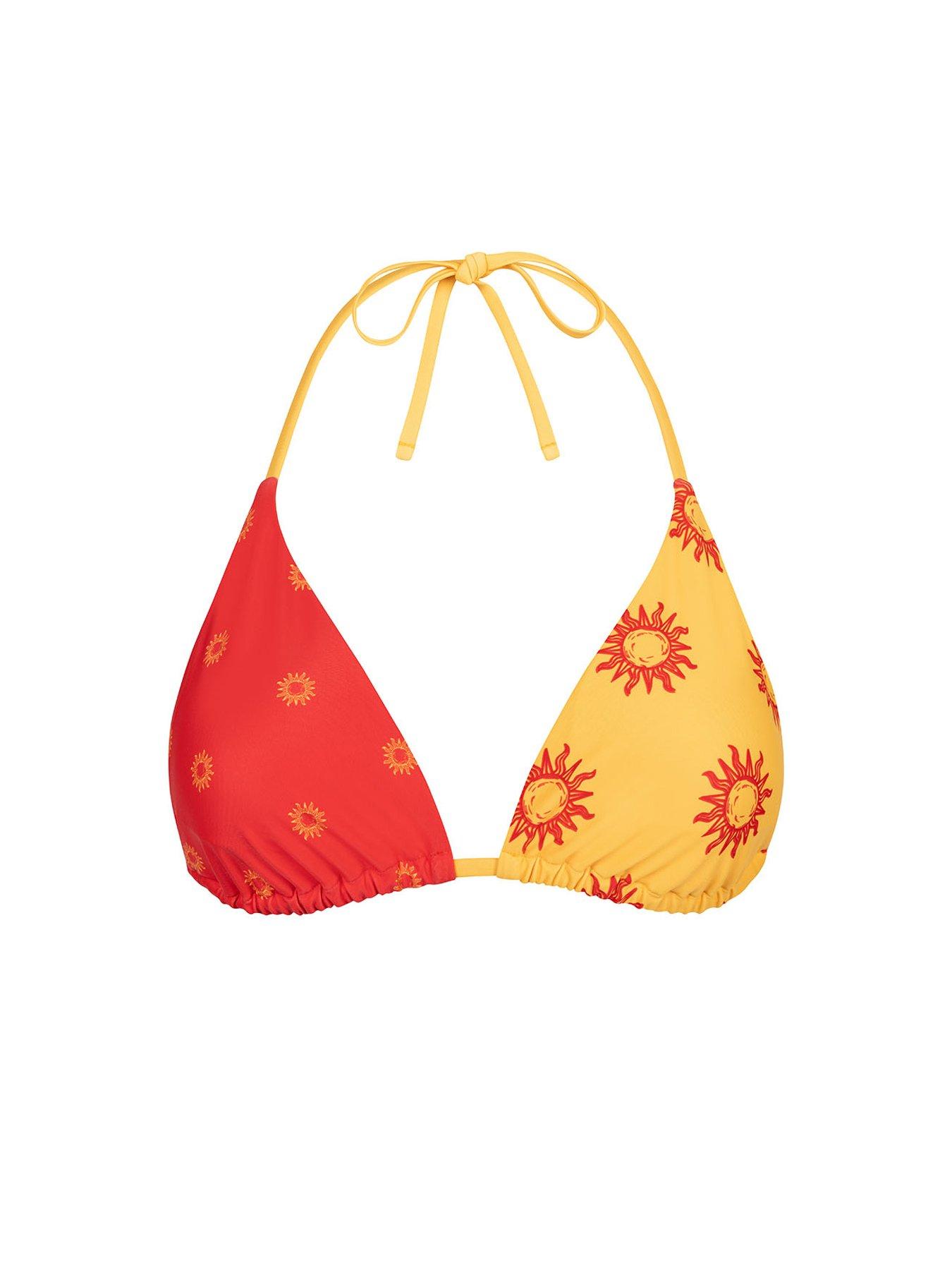 Image 5 of 6 of CHELSEA PEERS Sun Motif Print Triangle Bikini Top - Print