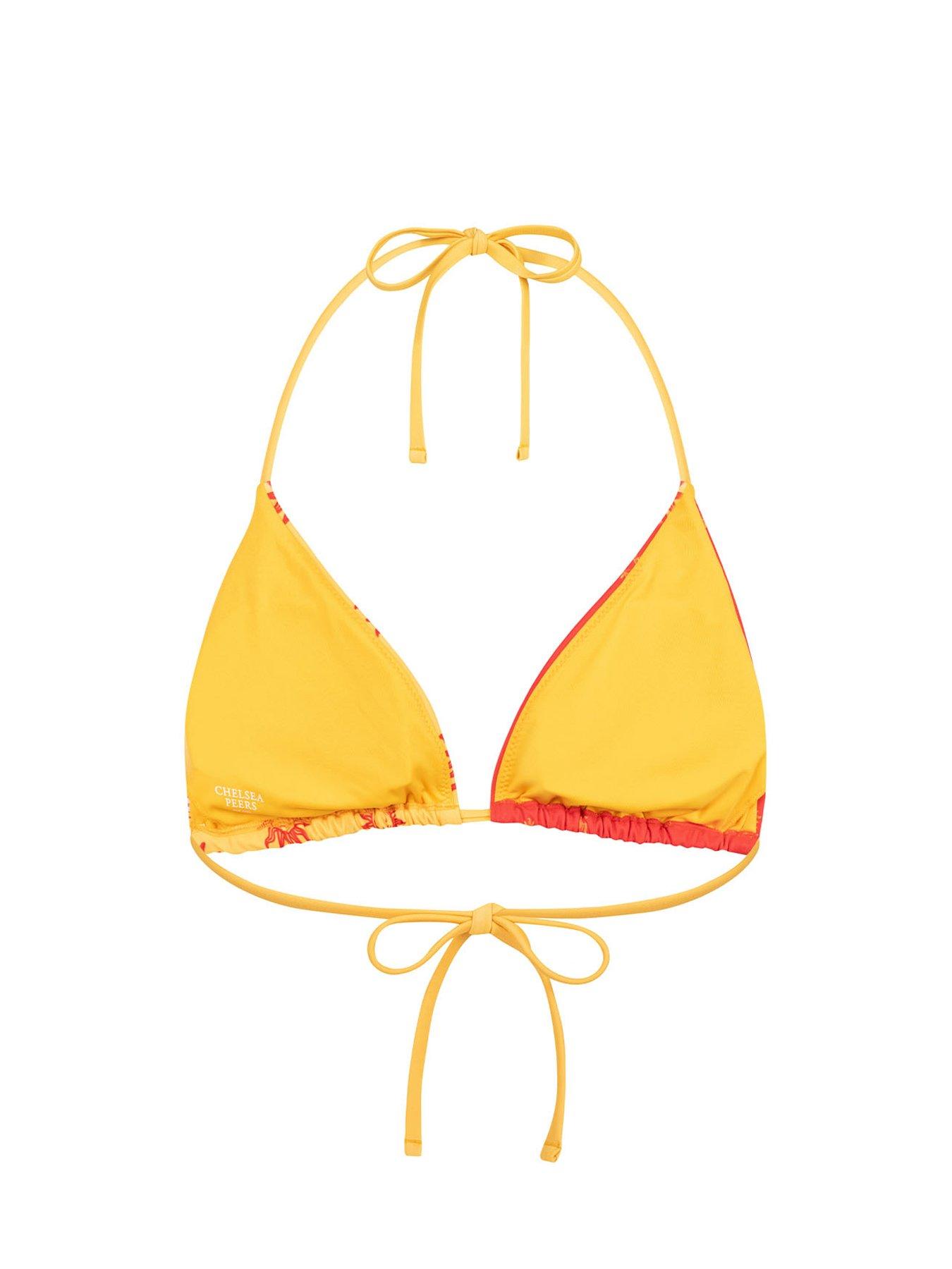 Image 6 of 6 of CHELSEA PEERS Sun Motif Print Triangle Bikini Top - Print