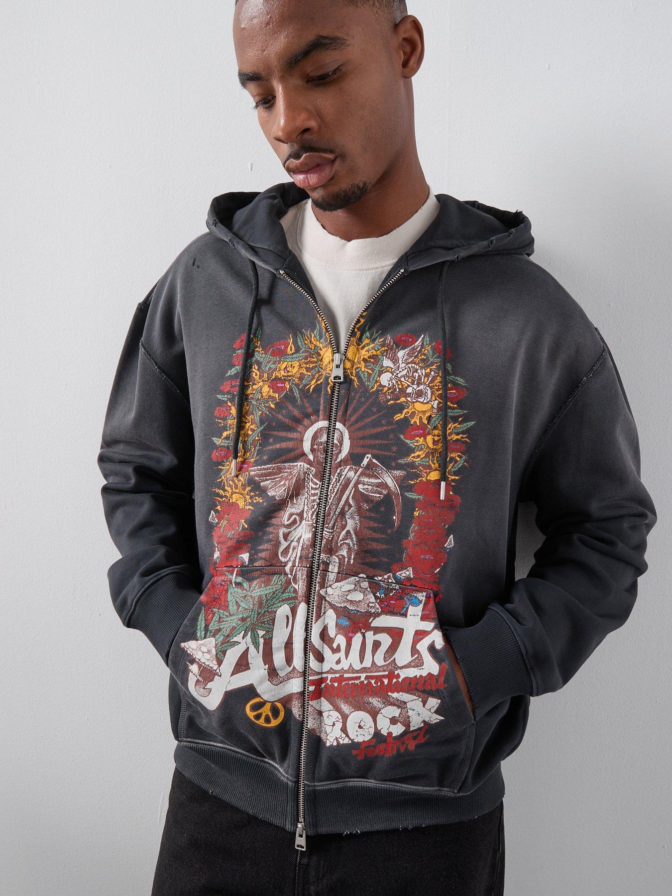 Image 4 of 6 of AllSaints Allsaints Roque Zip Through Hoodie