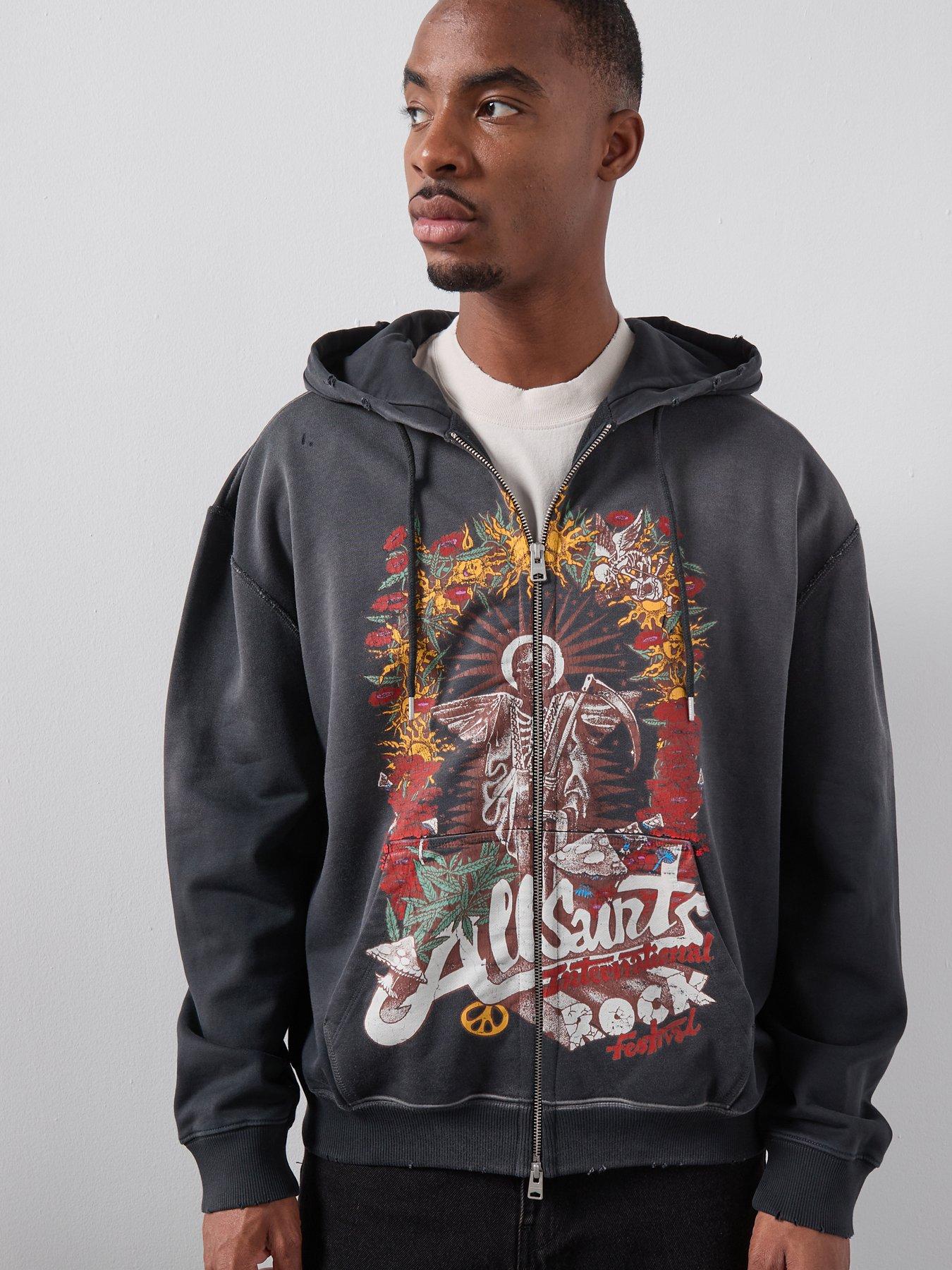 Image 6 of 6 of AllSaints Allsaints Roque Zip Through Hoodie