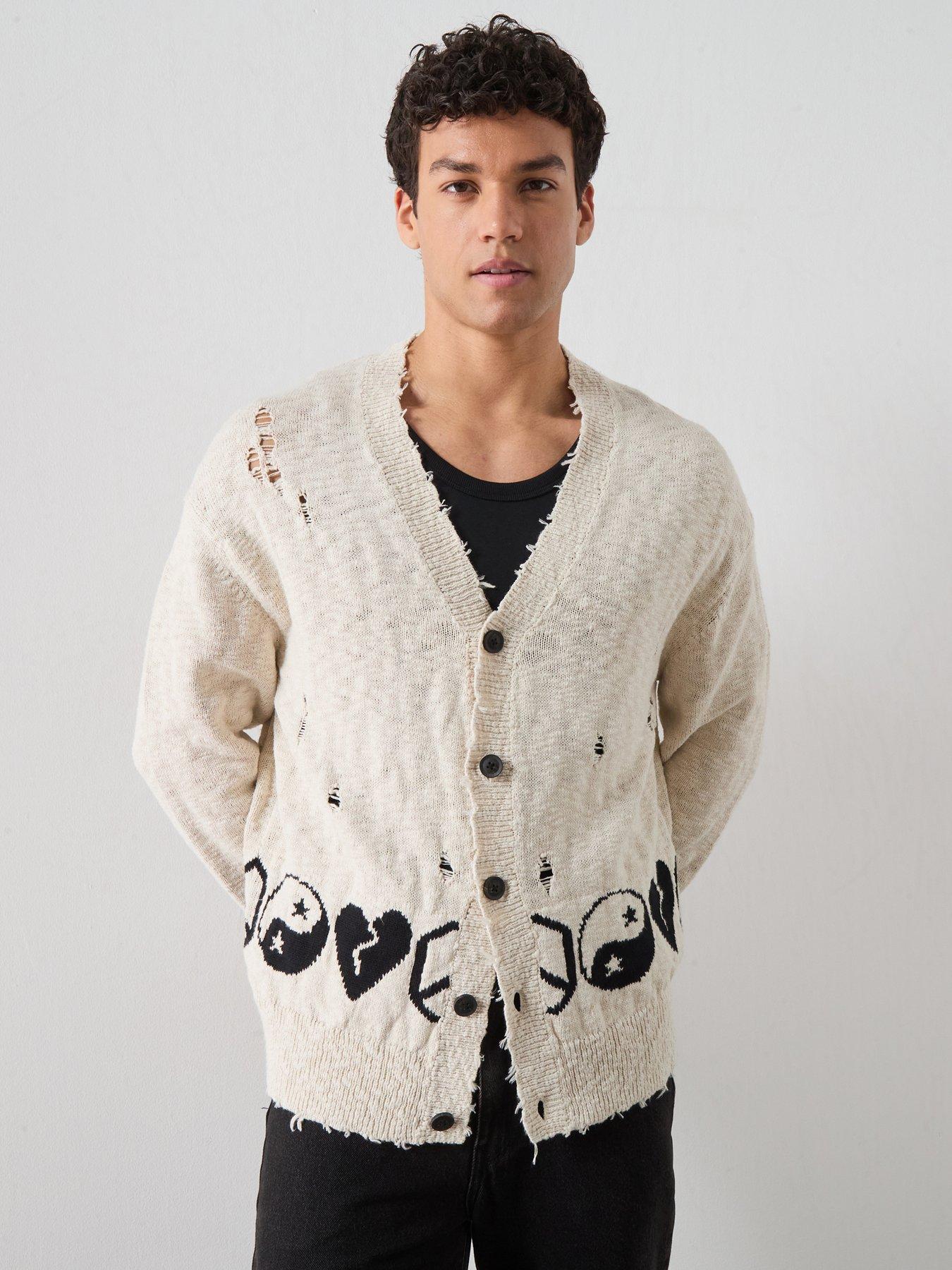 AllSaints Tabua Knitted Cardigan - White