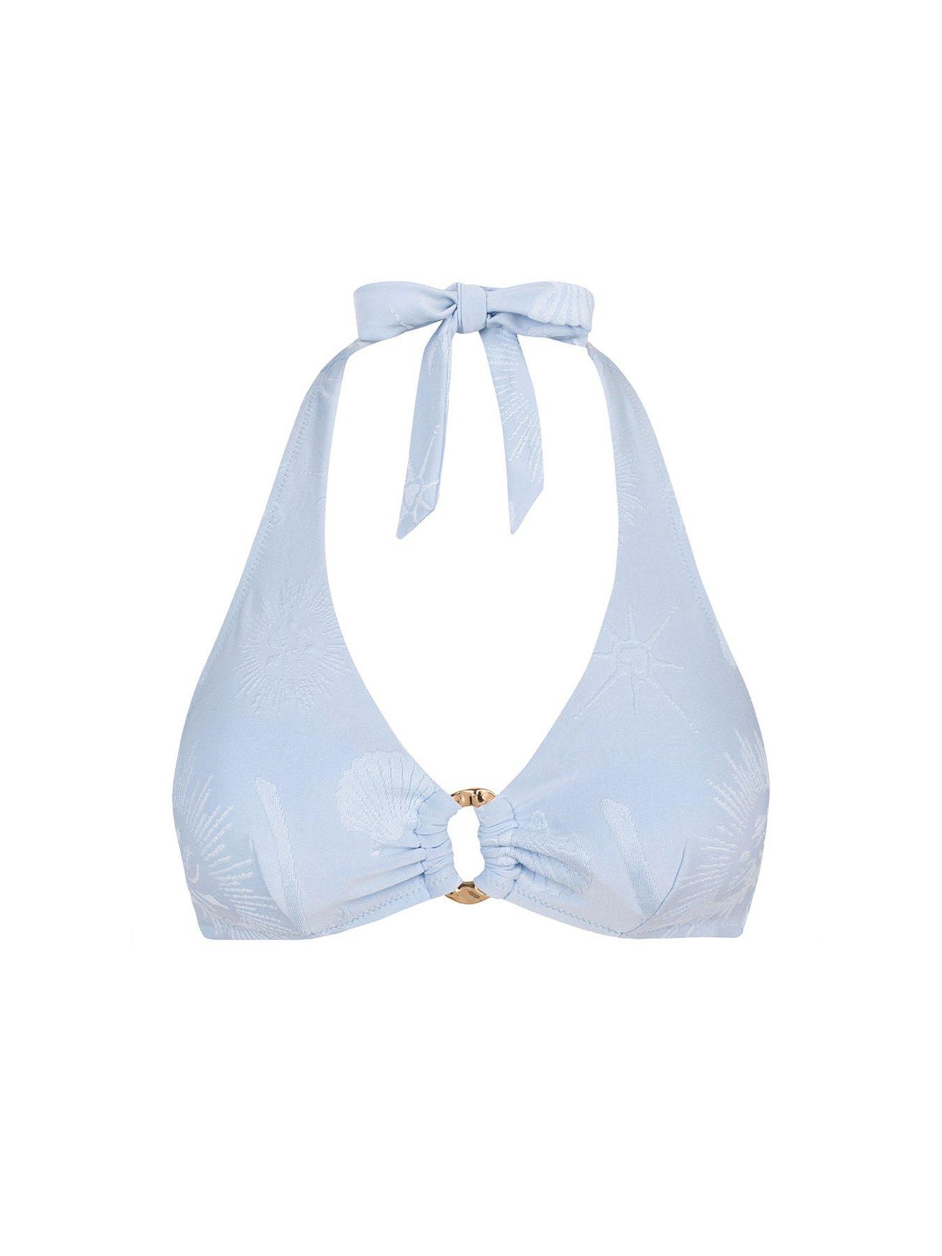 Image 5 of 6 of CHELSEA PEERS Jacquard Textured Halter Neck Top