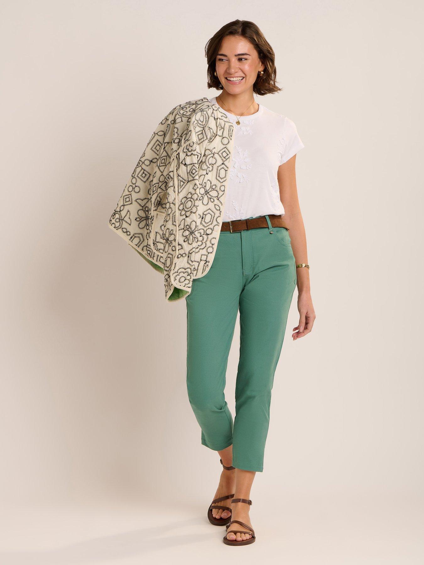 Brakeburn Cropped Blake Trousers - Green