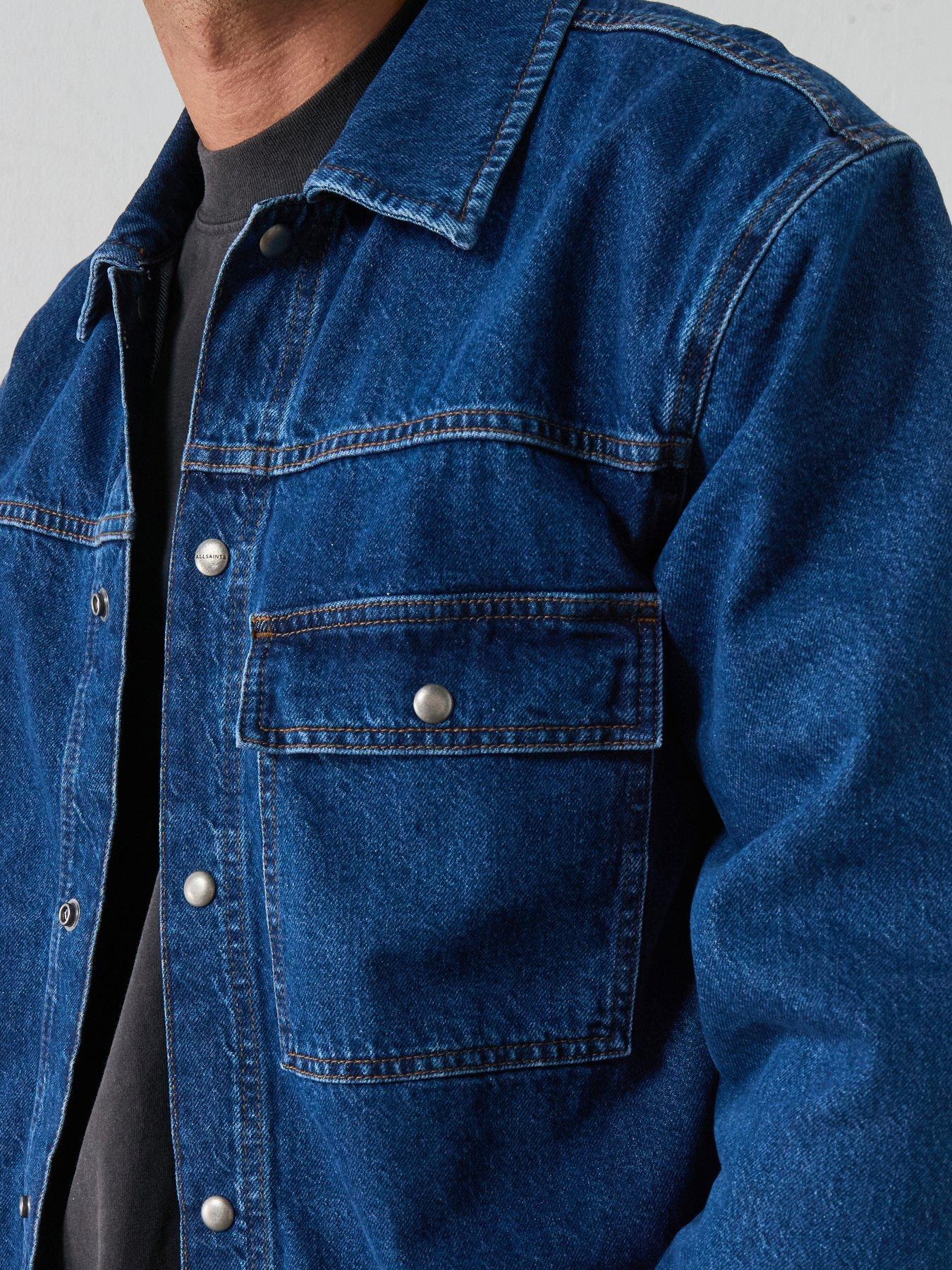 Image 4 of 6 of AllSaints Cast Denim Jacket - Blue