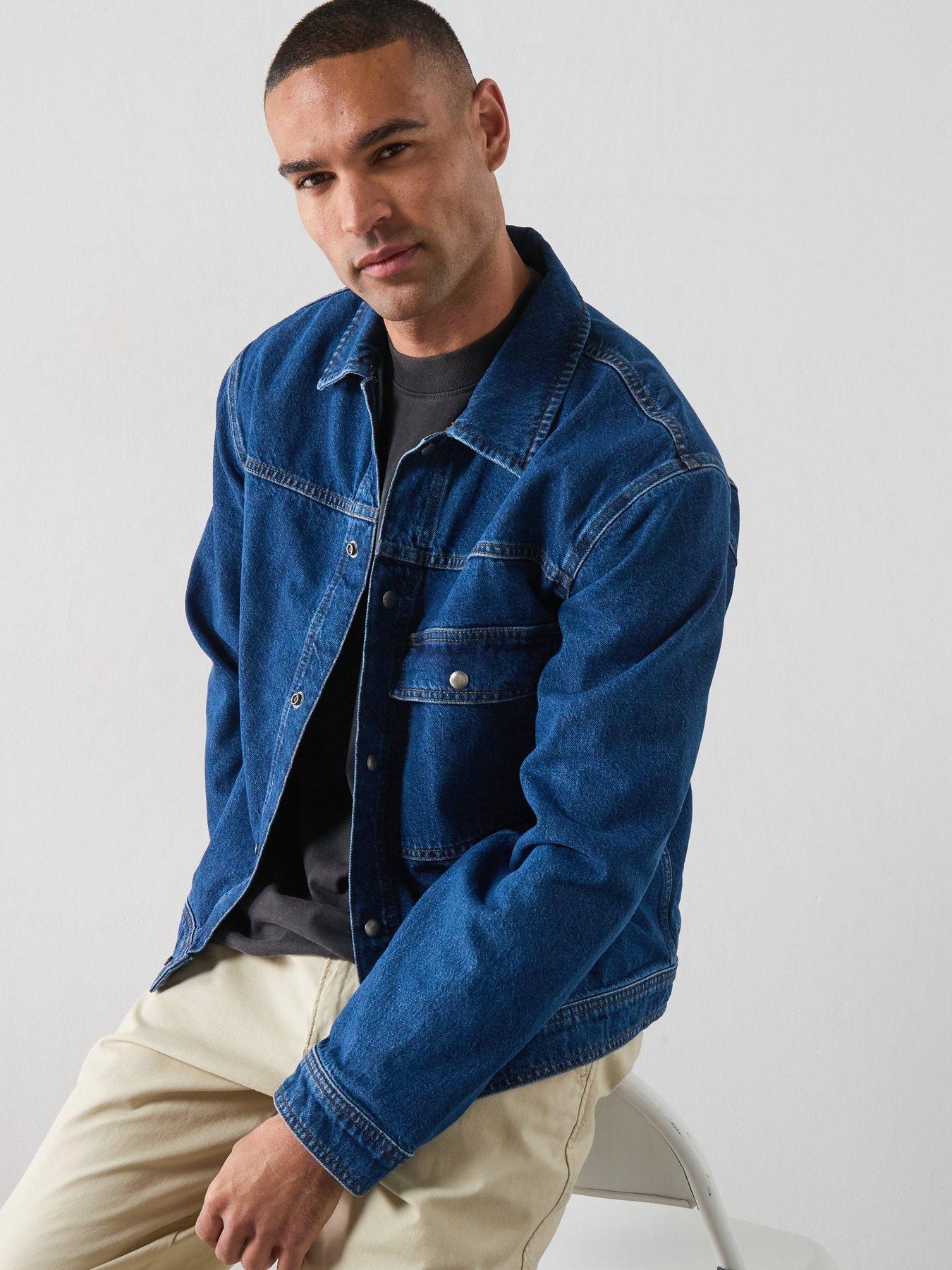Image 6 of 6 of AllSaints Cast Denim Jacket - Blue