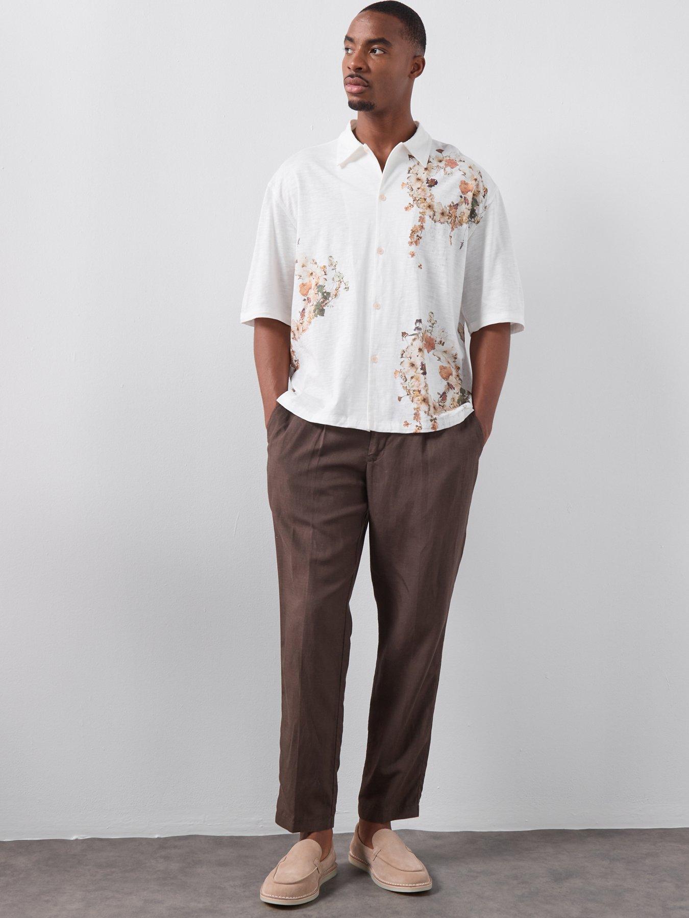 Image 3 of 6 of AllSaints Fleur Lis Short Sleeve Shirt - Off White