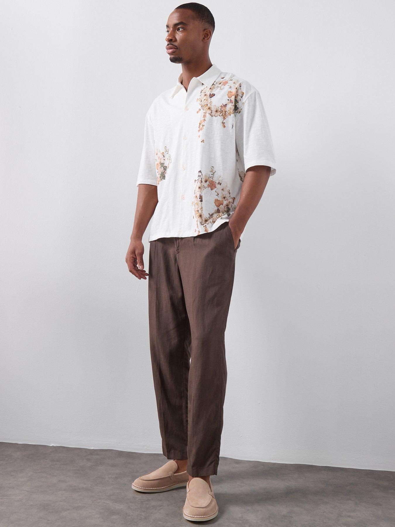 Image 6 of 6 of AllSaints Fleur Lis Short Sleeve Shirt - Off White