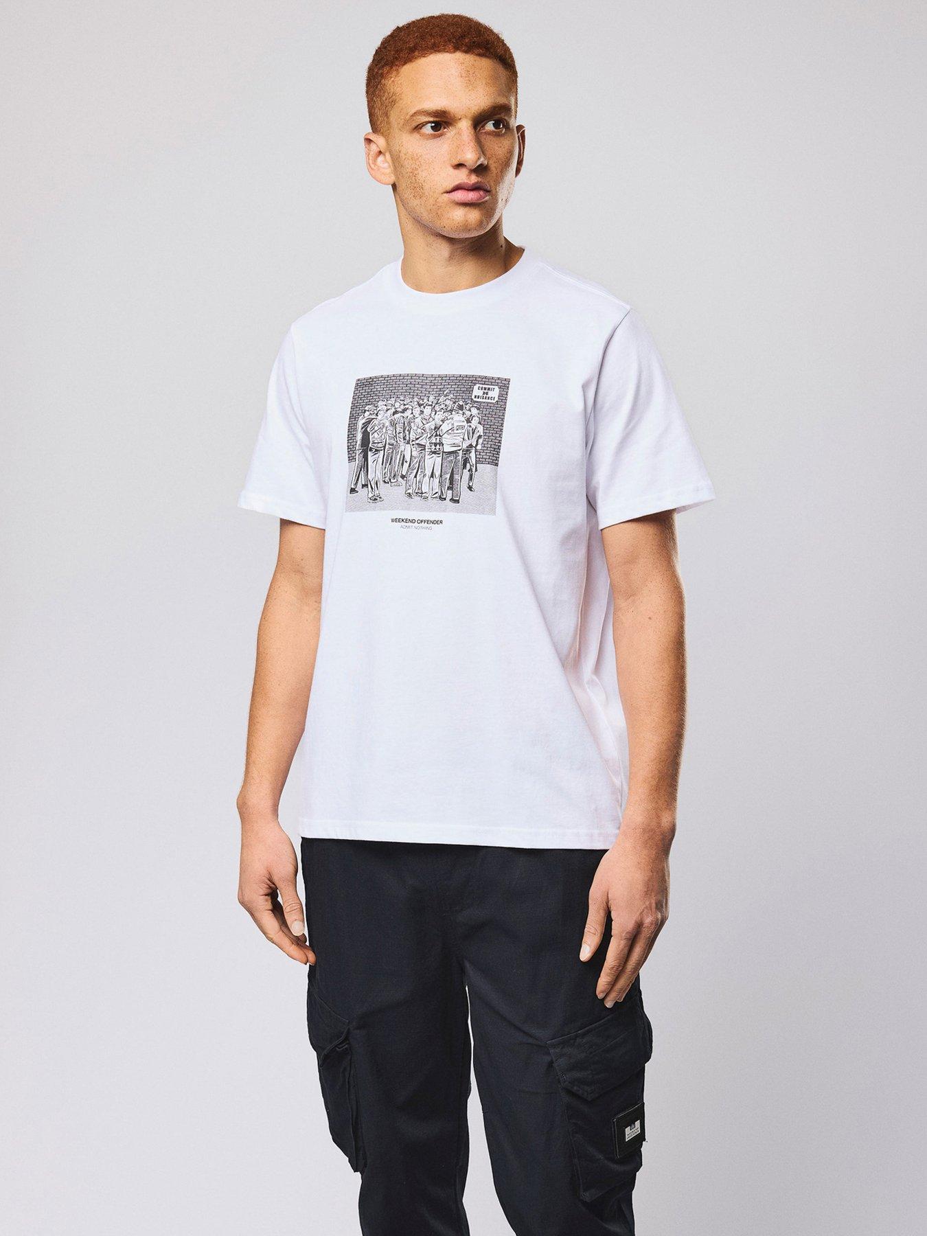 Weekend Offender Nuisance Graphic Short Sleeve T-shirt - White