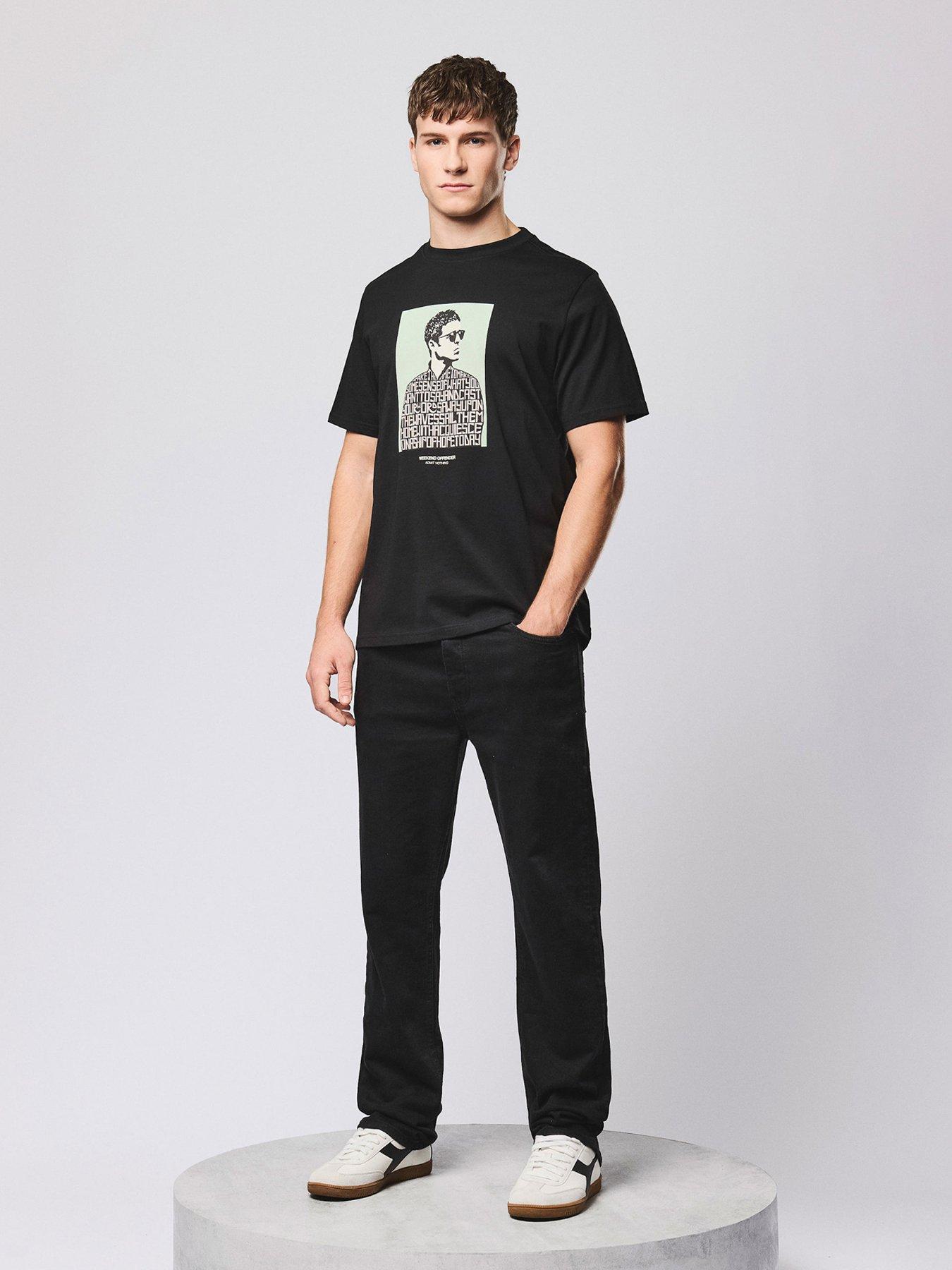 Image 2 of 5 of Weekend Offender Camden Graphic Short Sleeve T-shirt - Black