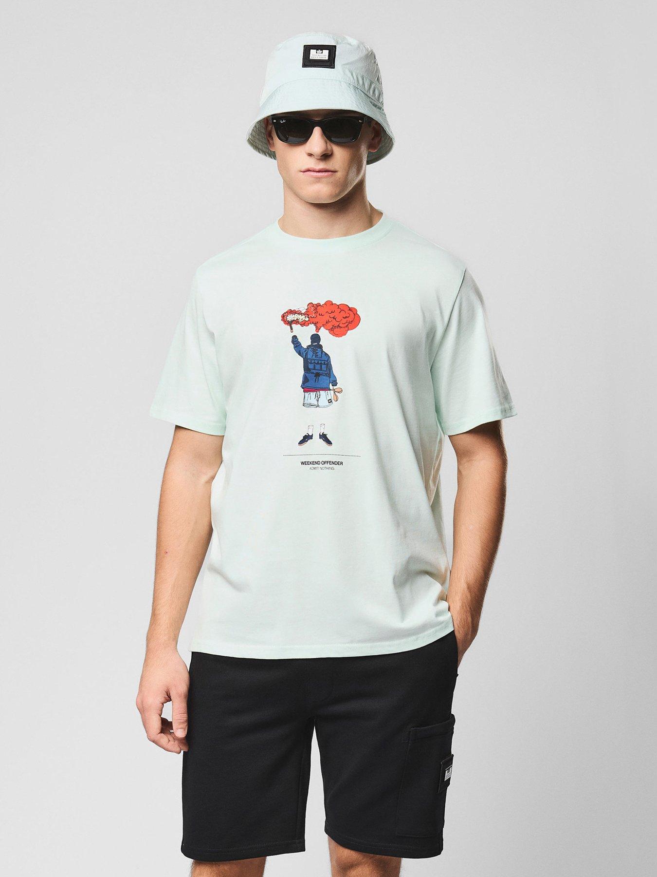 Weekend Offender Chabet Graphic Short Sleeve T-shirt - Light Green