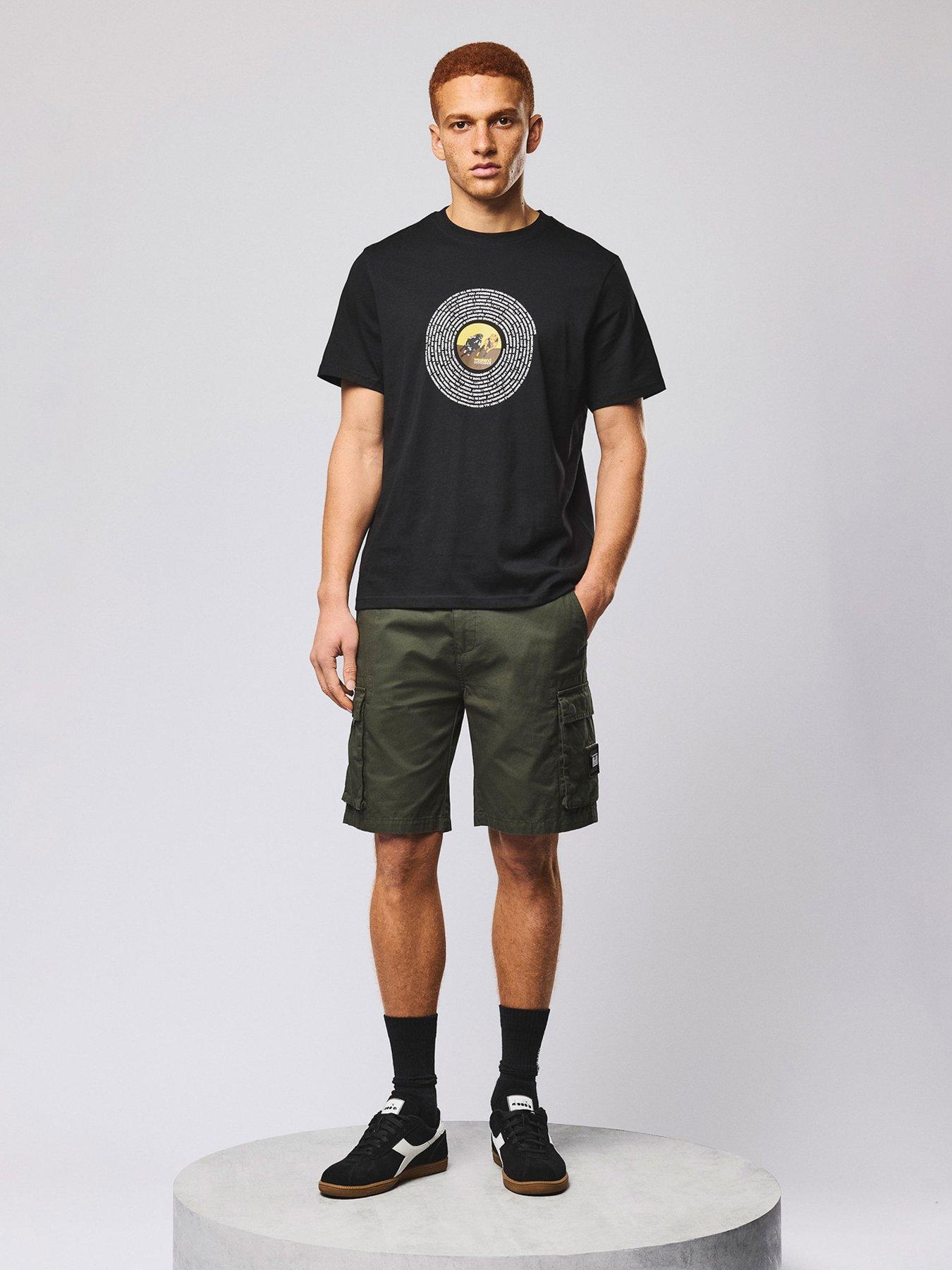 Image 2 of 5 of Weekend Offender Wansdown Graphic Short Sleeve T-shirt - Black