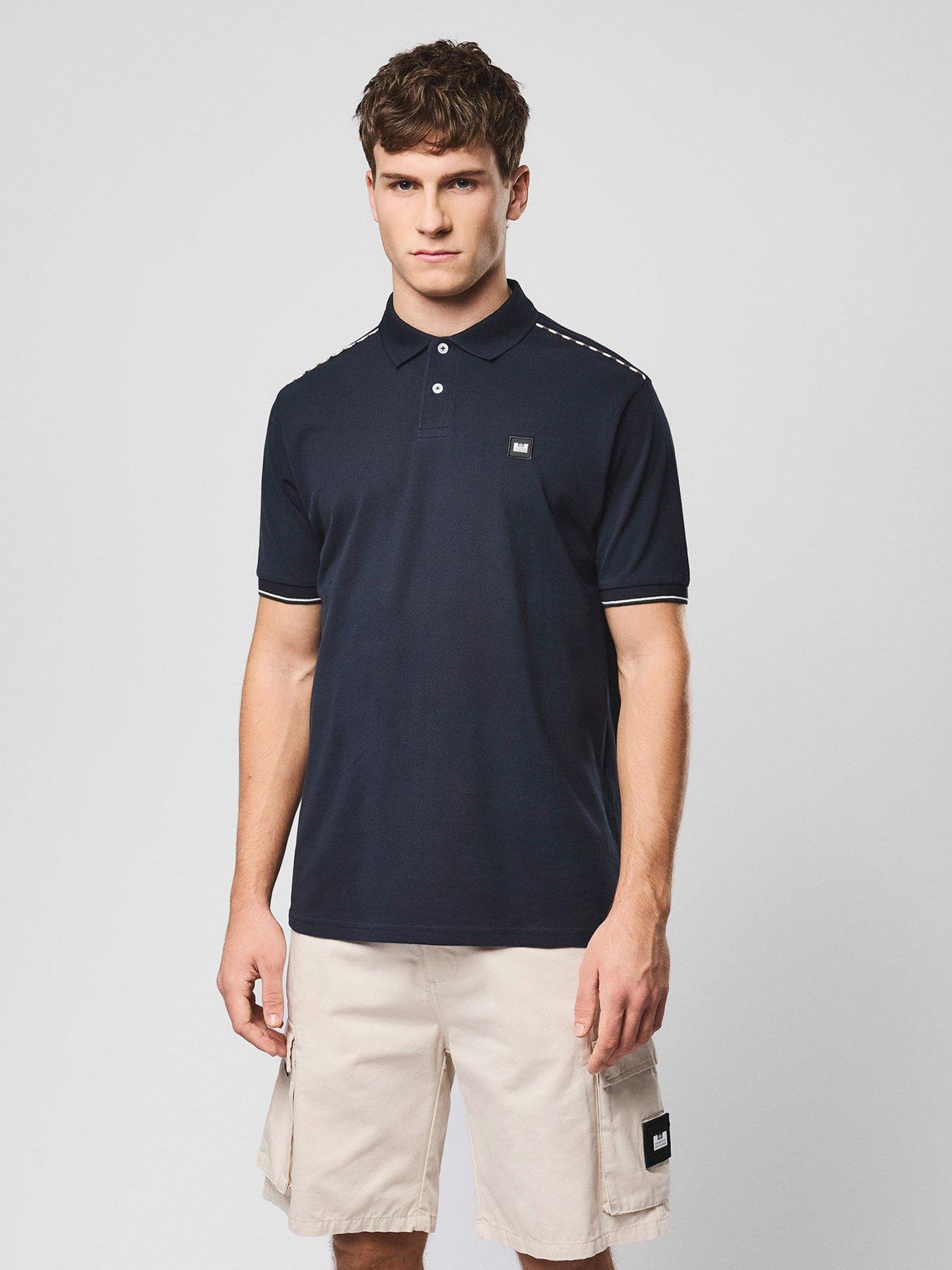 Weekend Offender Sakai Short Sleeve Polo Shirt, Navy, Size 2Xl, Men