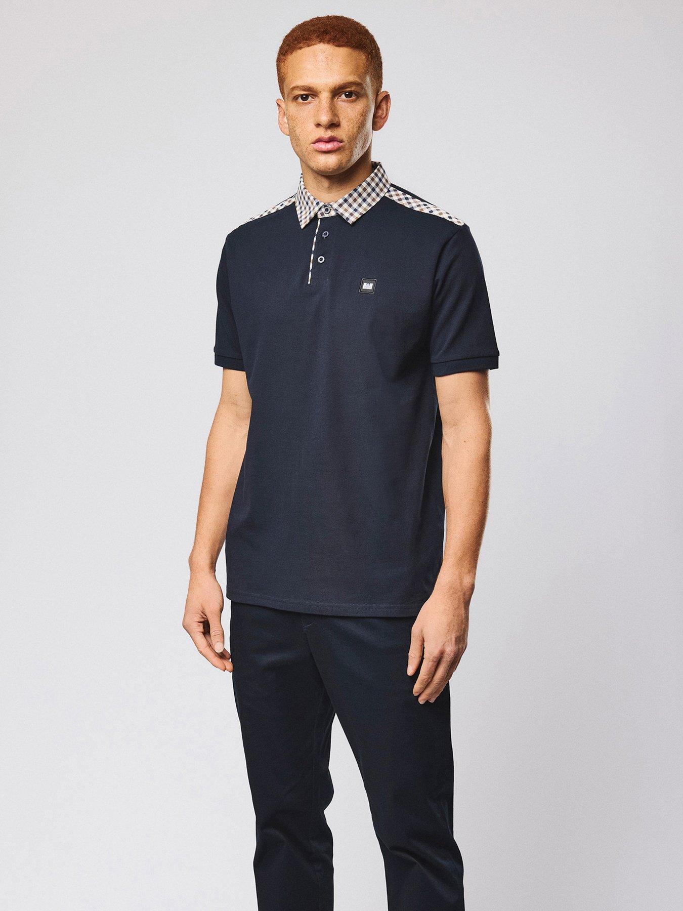 Weekend Offender Costa Short Sleeve Polo Shirt - Navy
