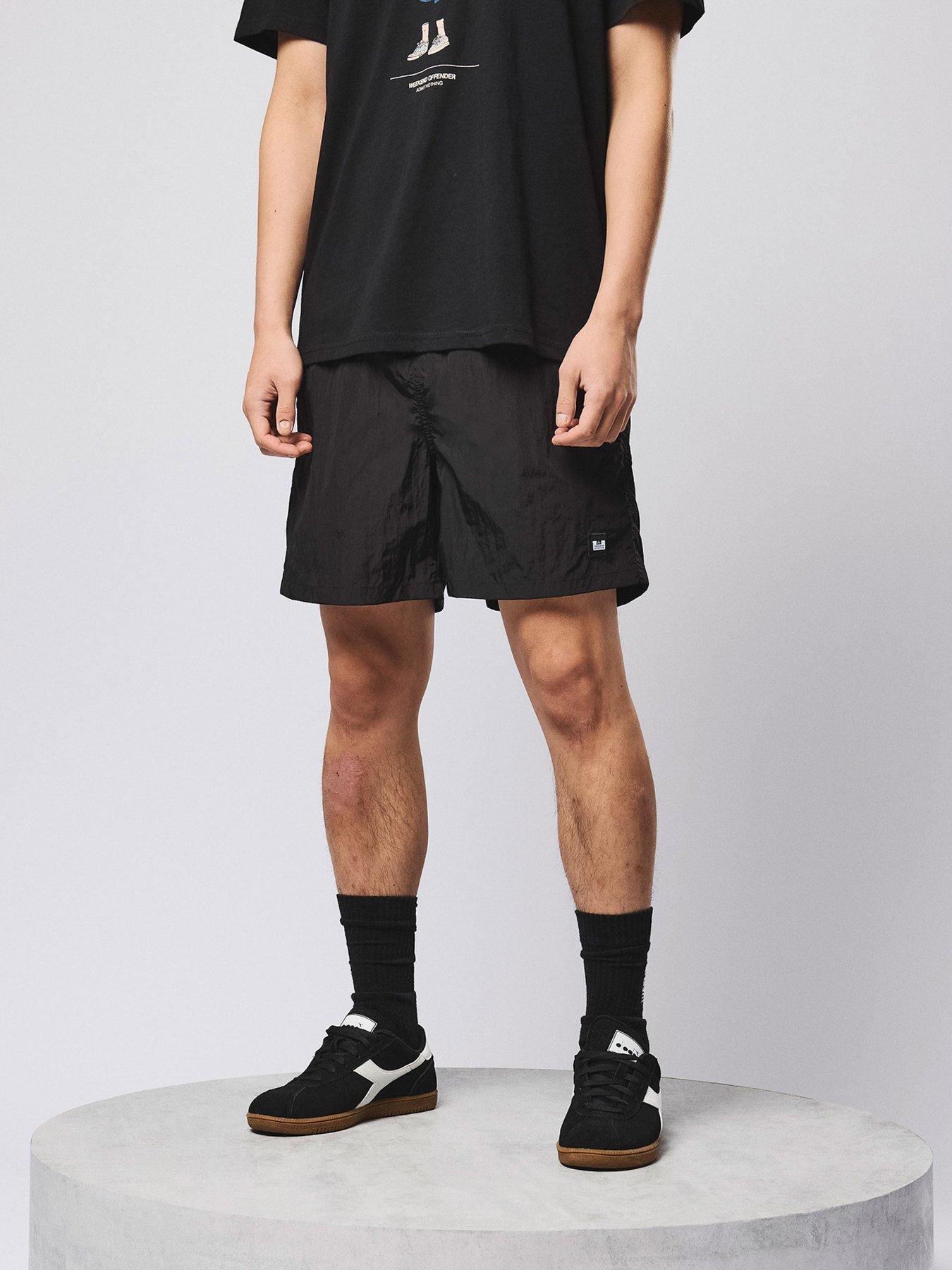 Image 2 of 6 of Weekend Offender Stacks Sweat Shorts - Black