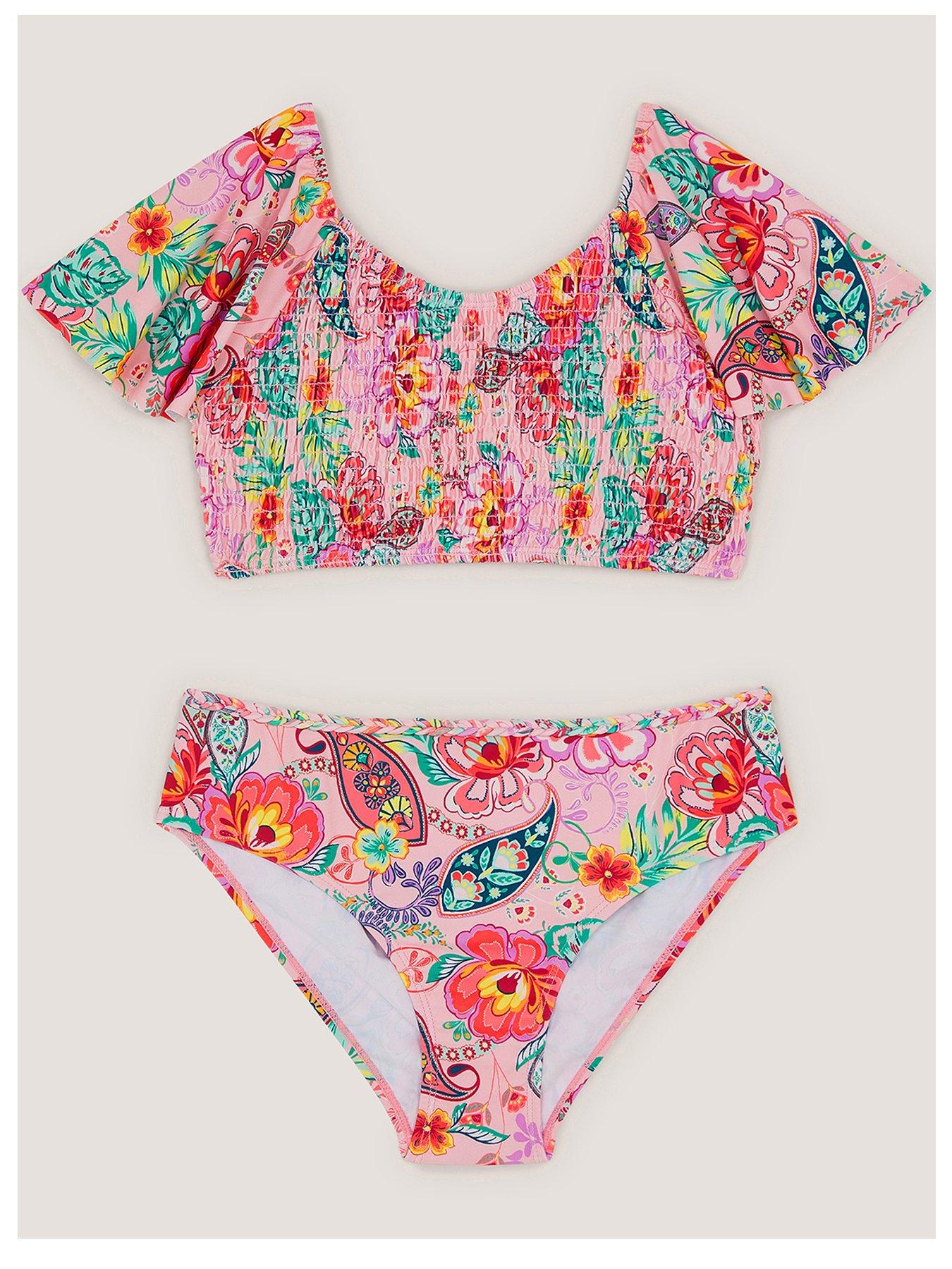 Monsoon Girls Paisley Mix Match Bikini - Multi