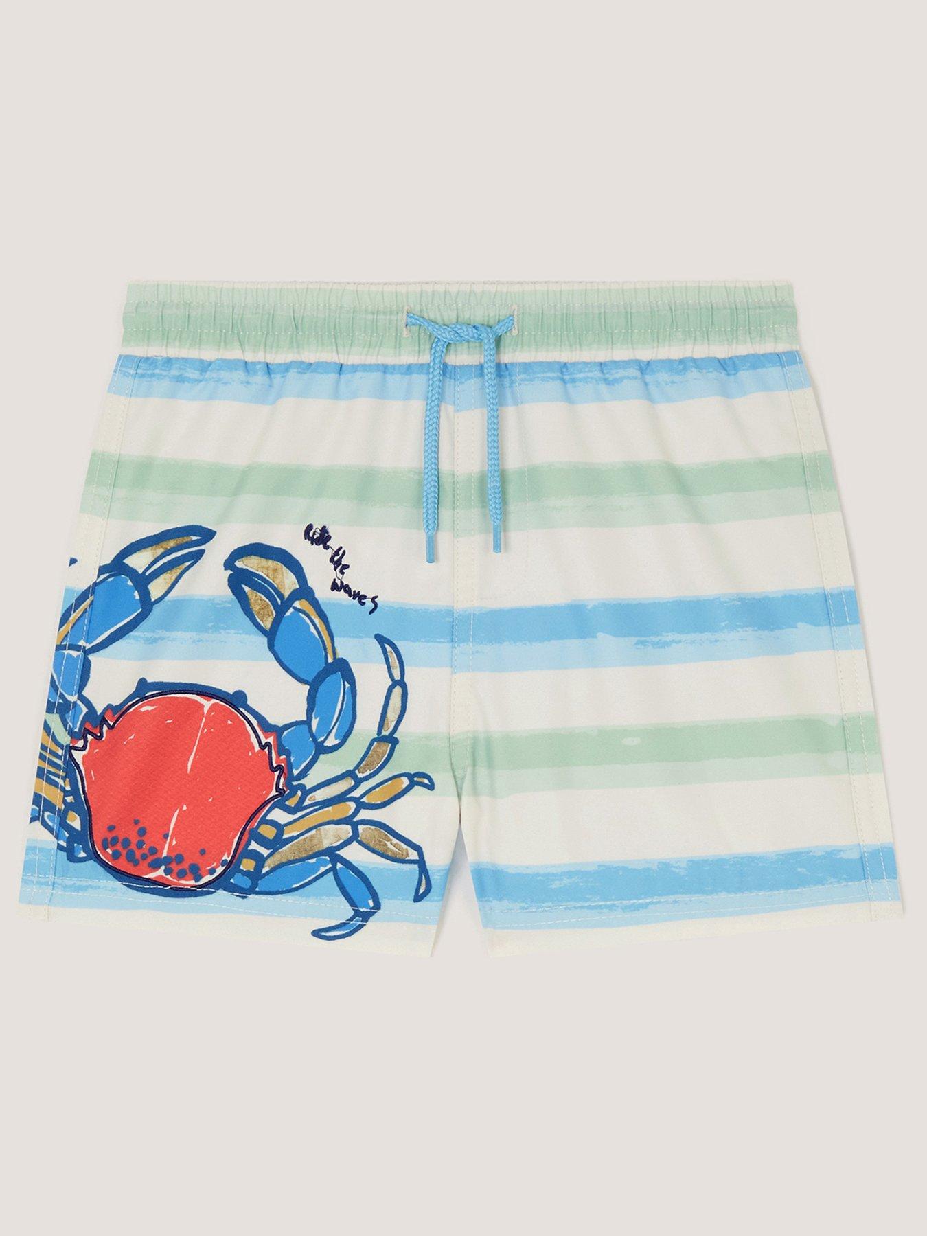 Image 1 of 3 of Monsoon Boys Crab Swim Shorts - Multi