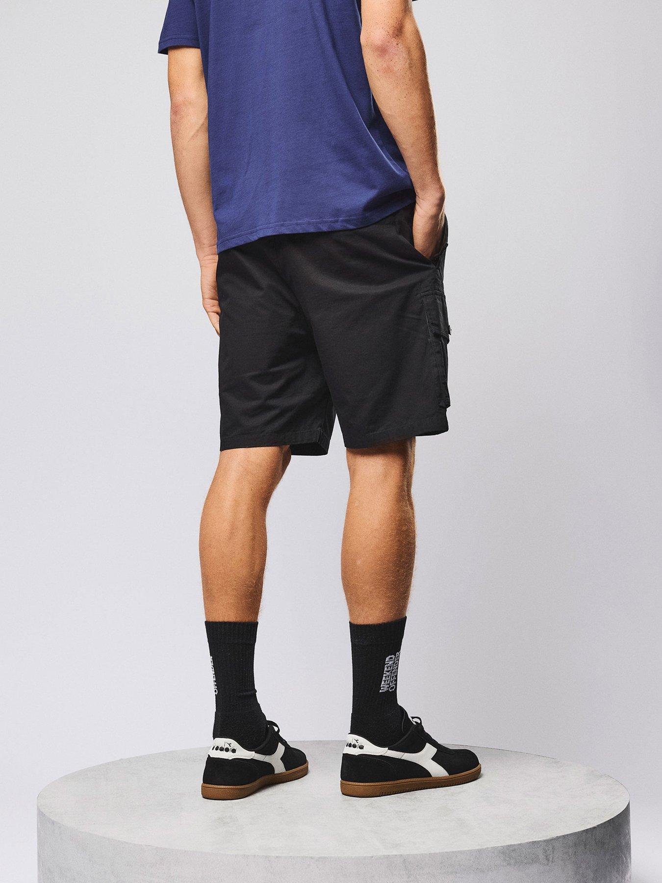 Image 3 of 7 of Weekend Offender Scopello Flat Pocket Cargo Shorts - Black