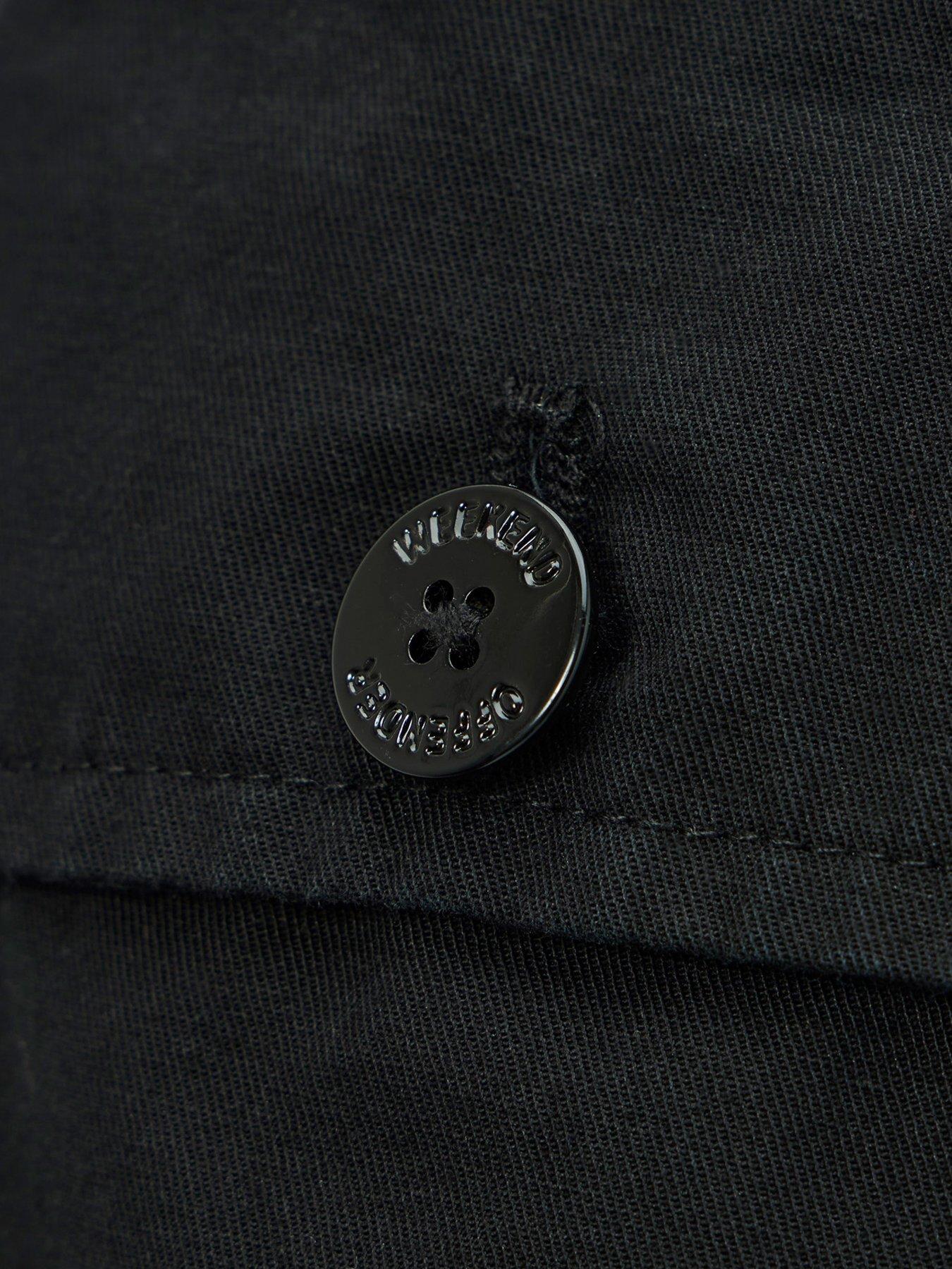 Image 6 of 7 of Weekend Offender Scopello Flat Pocket Cargo Shorts - Black