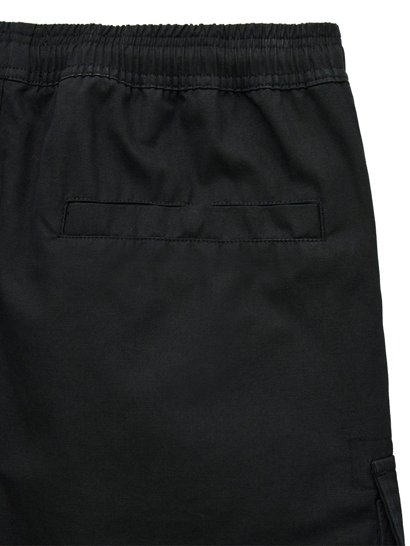 Image 7 of 7 of Weekend Offender Scopello Flat Pocket Cargo Shorts - Black