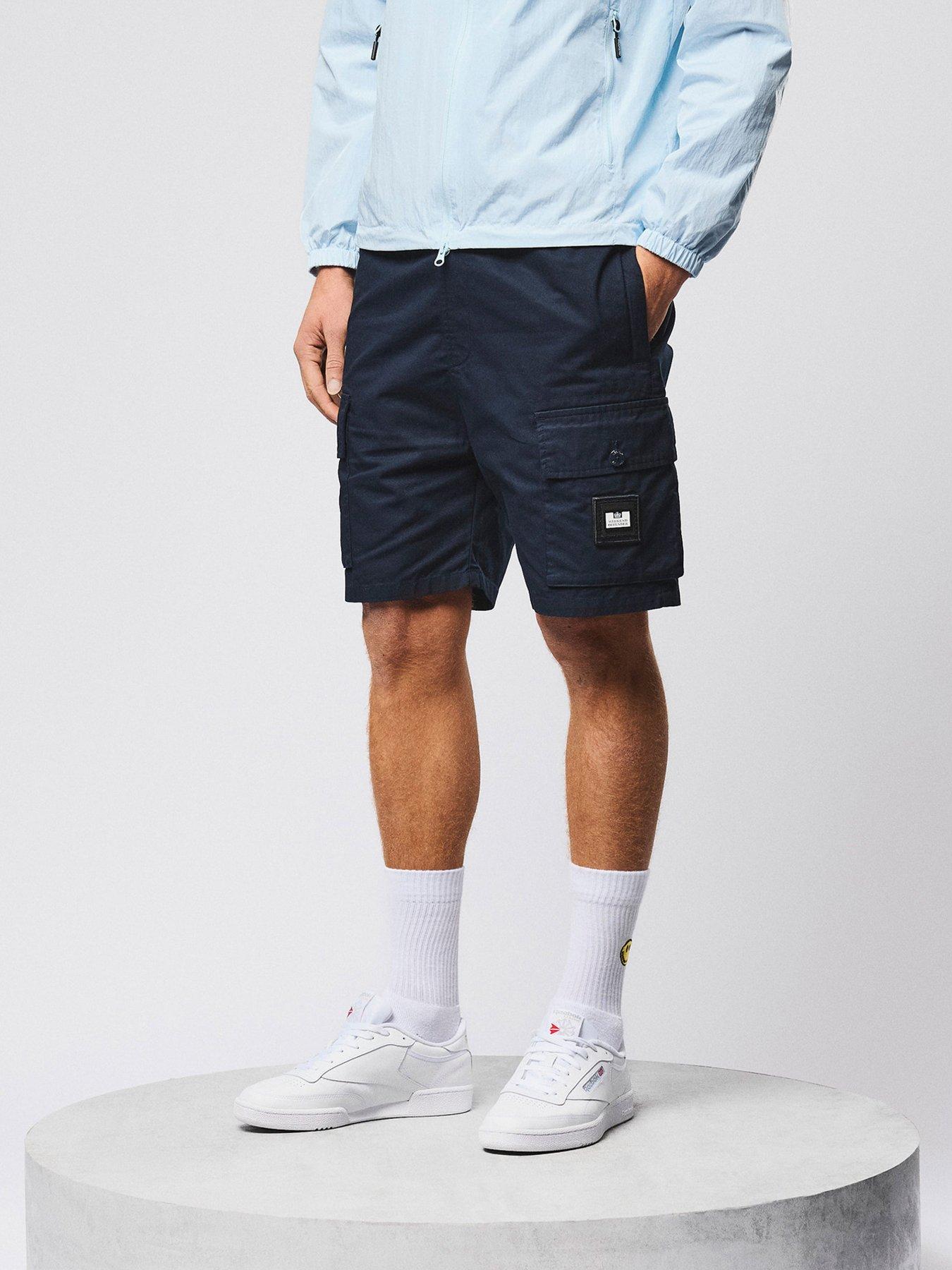 Image 2 of 7 of Weekend Offender Scopello Flat Pocket Cargo Shorts - Navy