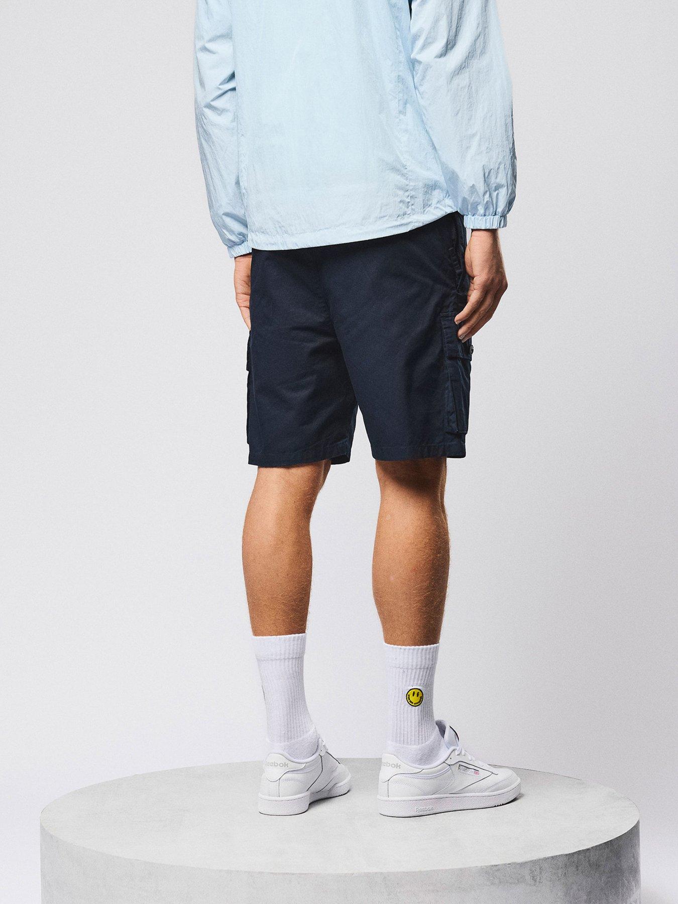 Image 3 of 7 of Weekend Offender Scopello Flat Pocket Cargo Shorts - Navy