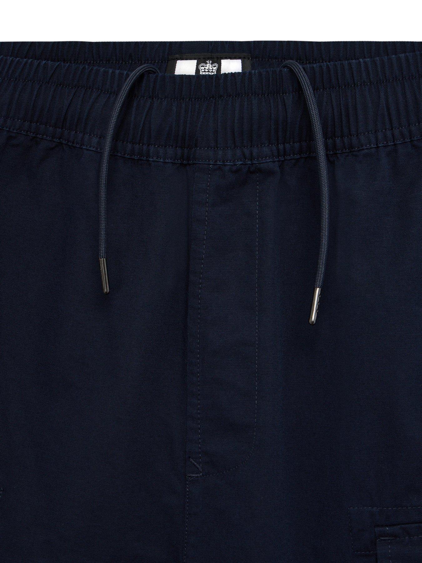 Image 5 of 7 of Weekend Offender Scopello Flat Pocket Cargo Shorts - Navy