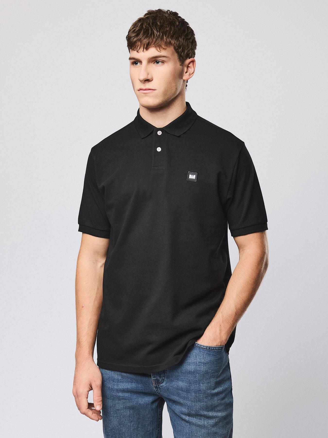Weekend Offender Heathcote Classic Badge Polo Shirt, Black, Size Xl, Men