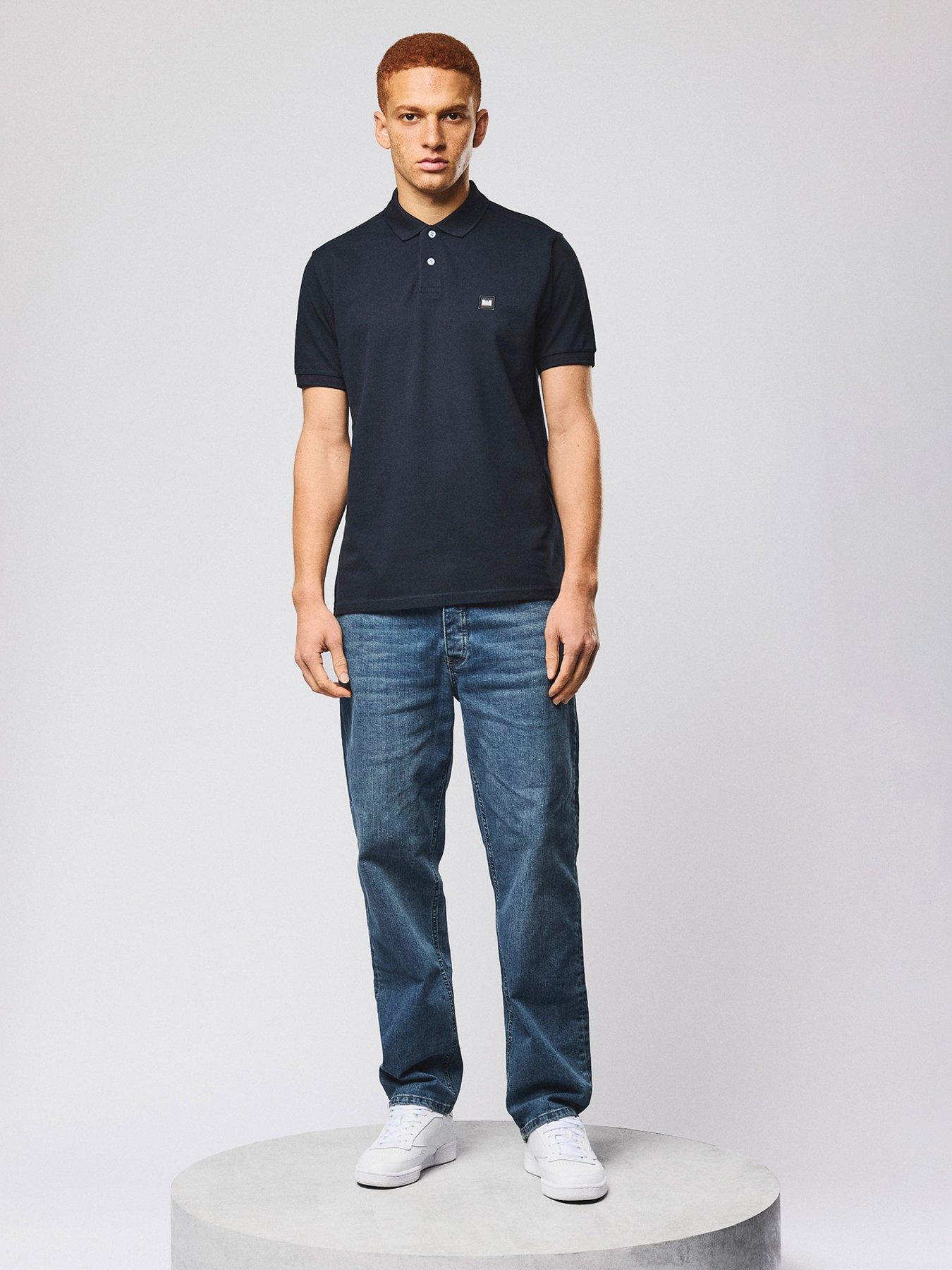 Image 2 of 5 of Weekend Offender Heathcote Classic Badge Polo Shirt - Navy