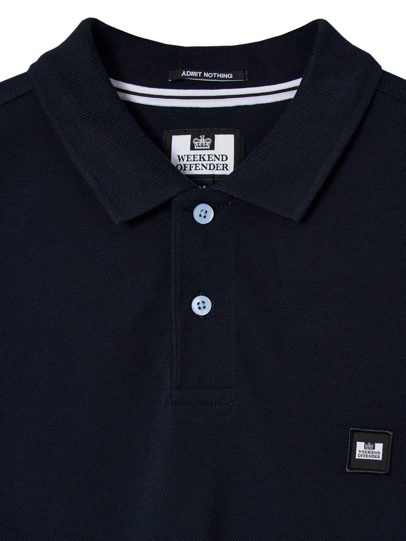 Image 5 of 5 of Weekend Offender Heathcote Classic Badge Polo Shirt - Navy