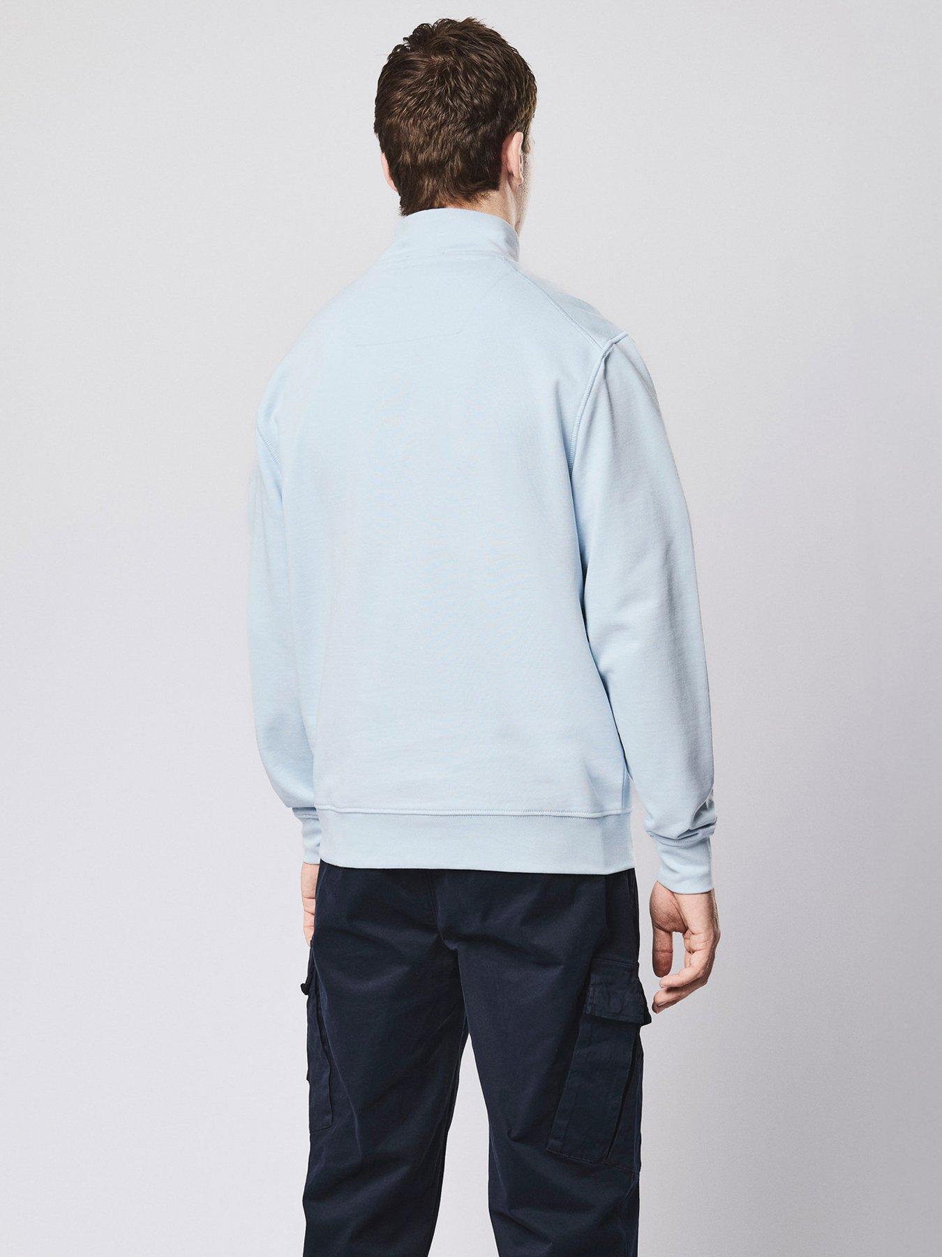 Image 3 of 6 of Weekend Offender Kraviz 1/4 Zip Sweatshirt - Light Blue