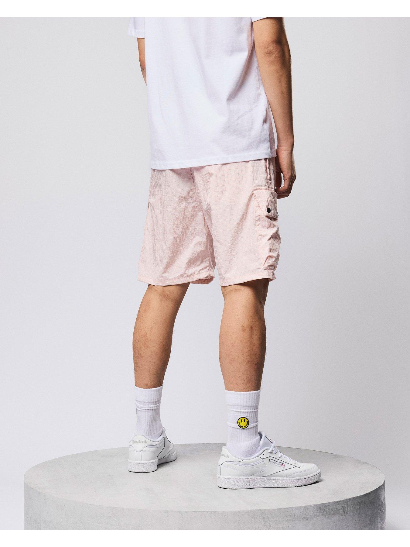 Image 3 of 7 of Weekend Offender Zemmouri Technical Multi Pocket Waterproof Shorts - Light Pink