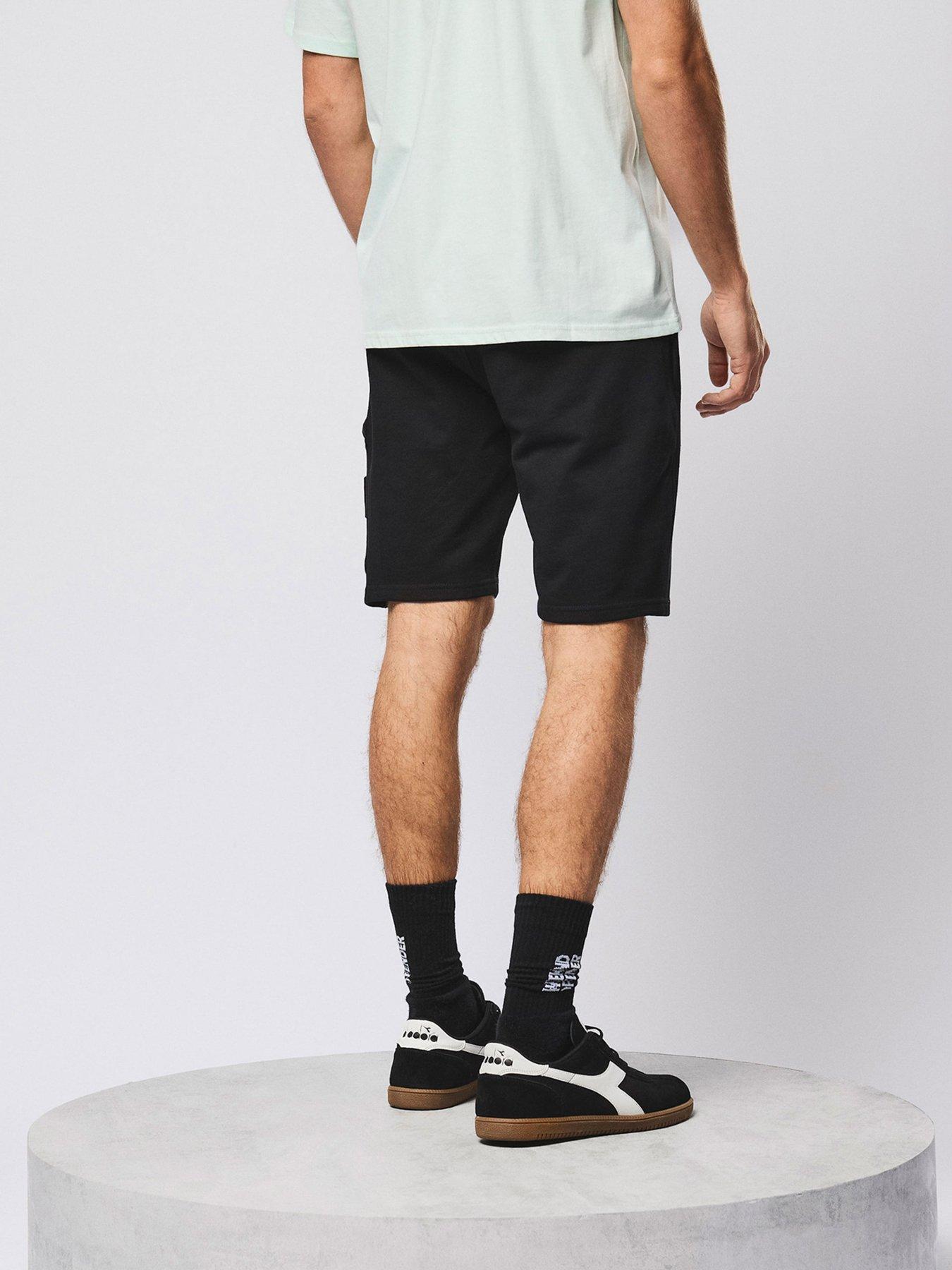 Image 3 of 6 of Weekend Offender Hawkins Cargo Sweat Shorts - Black