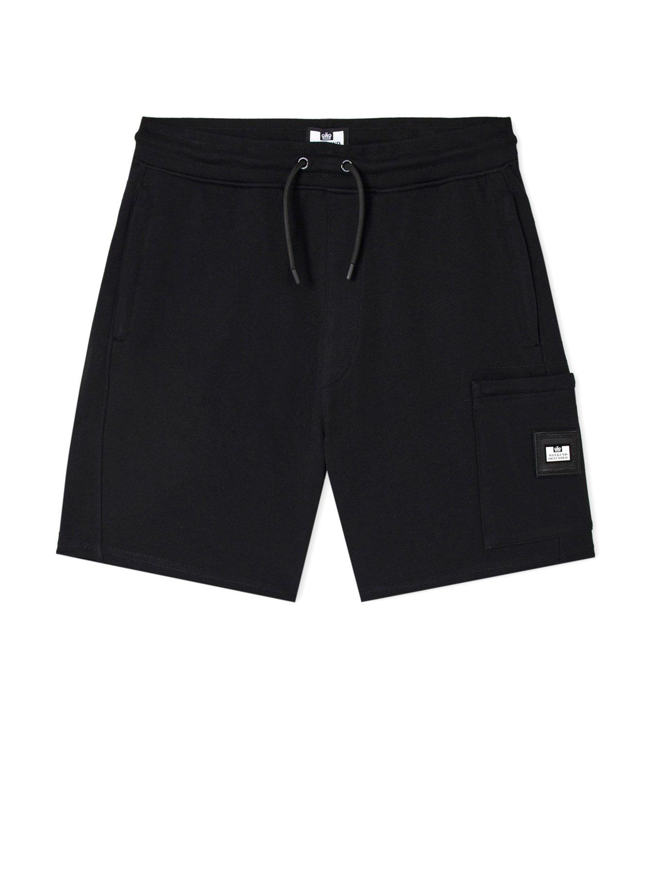 Image 4 of 6 of Weekend Offender Hawkins Cargo Sweat Shorts - Black