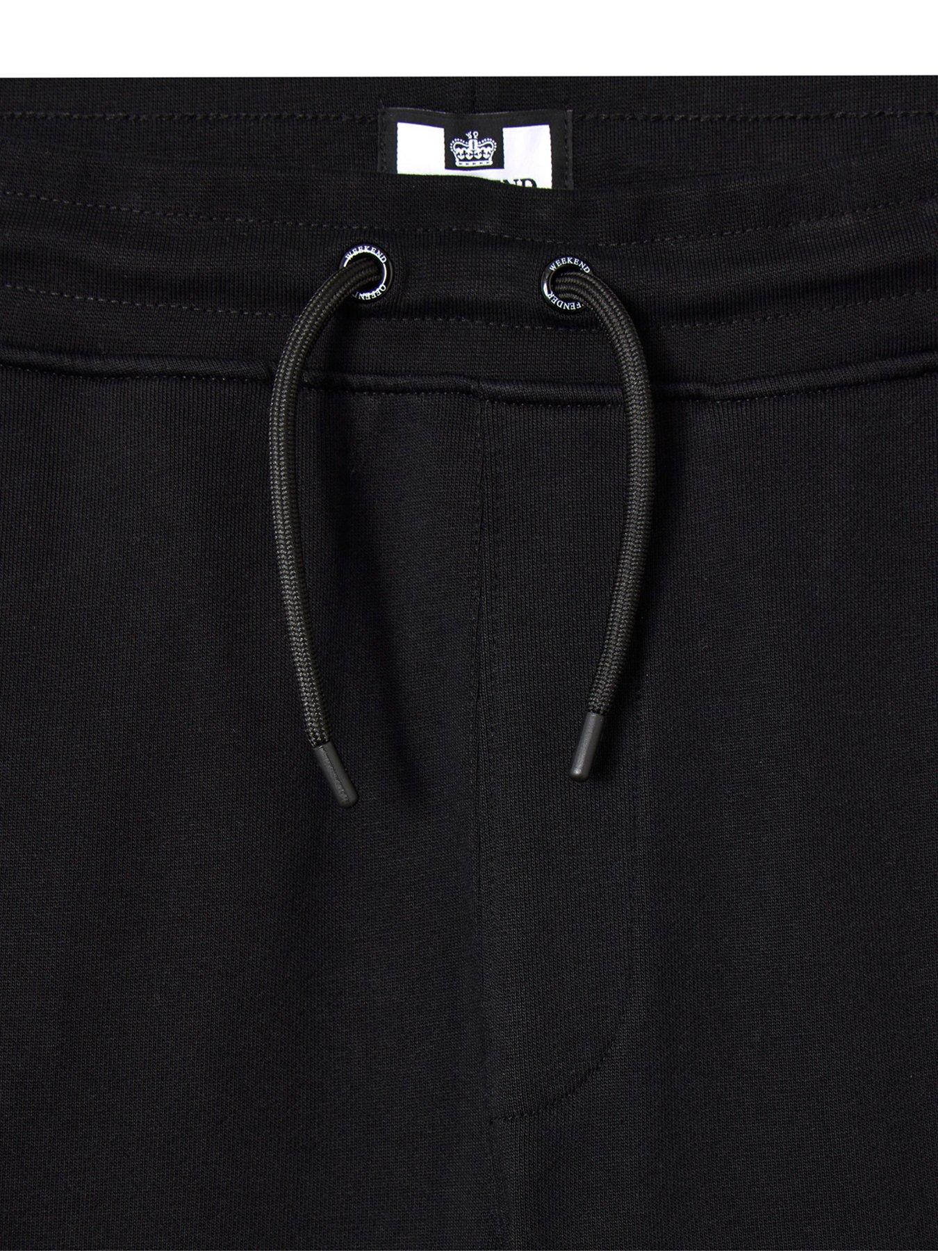 Image 5 of 6 of Weekend Offender Hawkins Cargo Sweat Shorts - Black