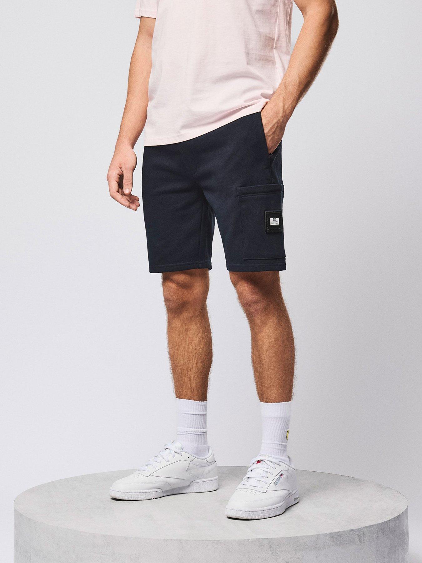 Weekend Offender Hawkins Cargo Sweat Shorts, Navy, Size 2Xl, Men
