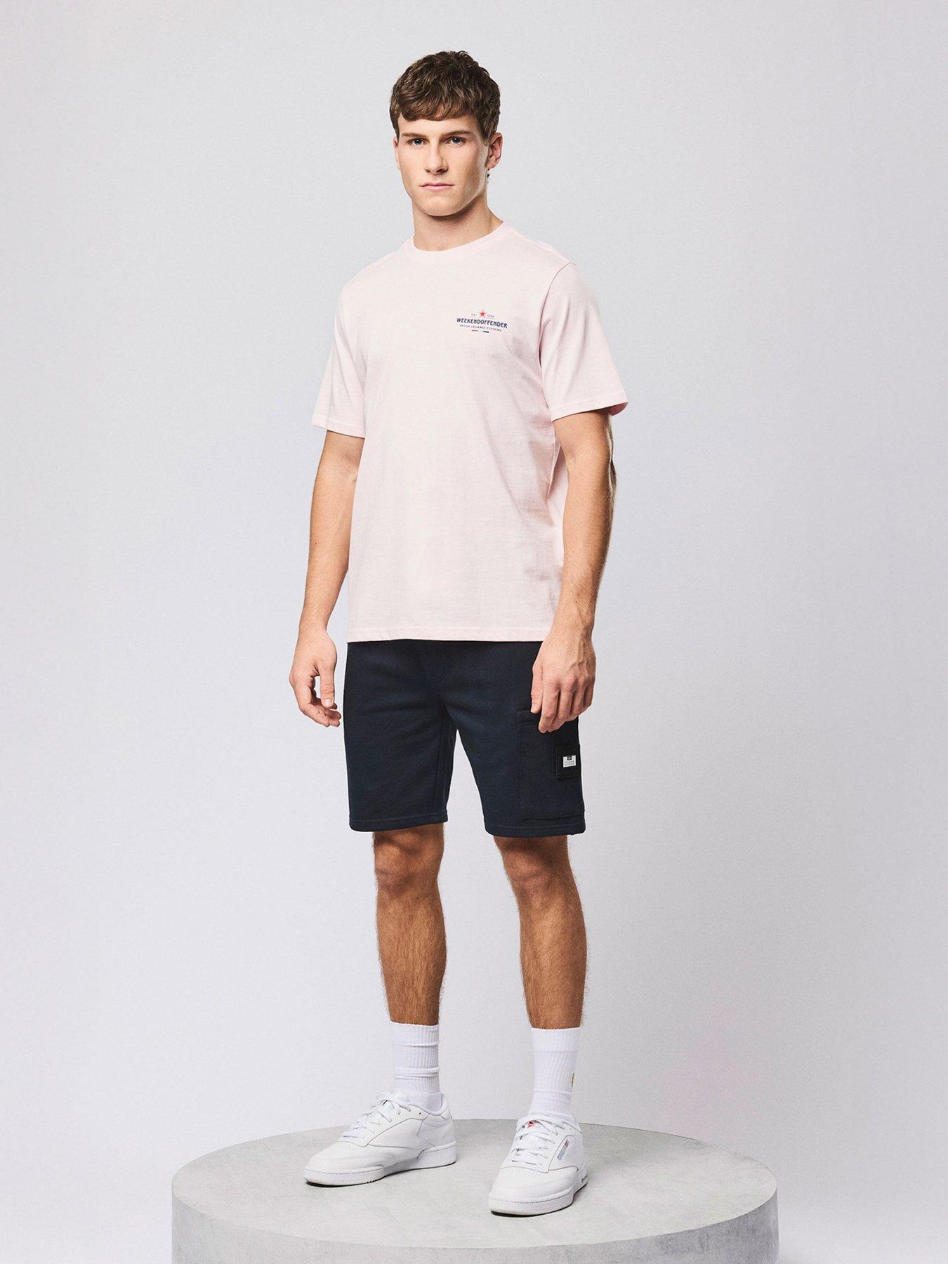 Image 2 of 6 of Weekend Offender Hawkins Cargo Sweat Shorts - Navy