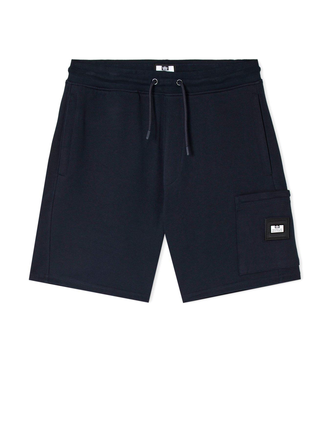 Image 4 of 6 of Weekend Offender Hawkins Cargo Sweat Shorts - Navy