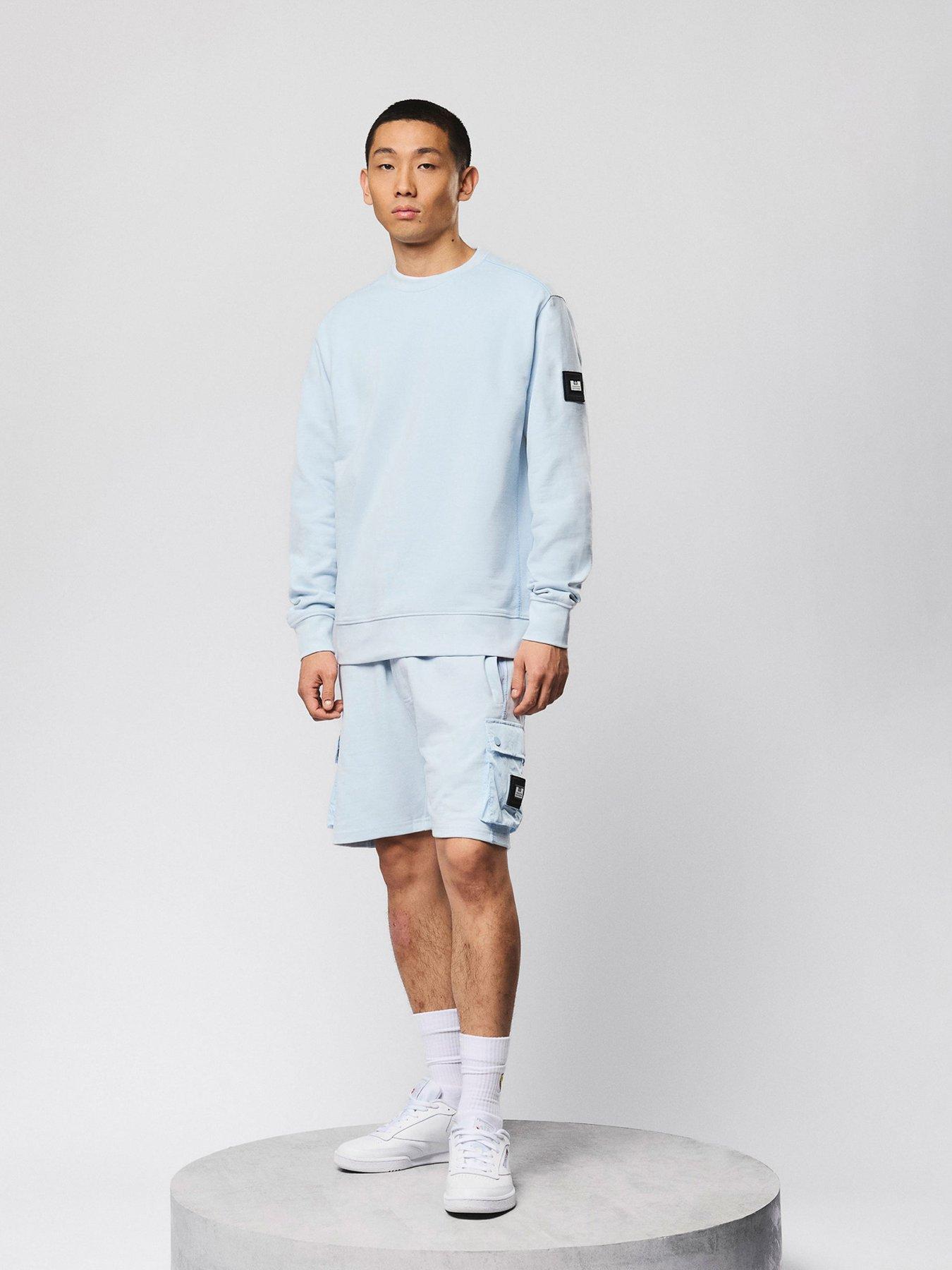 Image 1 of 7 of Weekend Offender Noreaster Technical Sweat Shorts - Light Blue