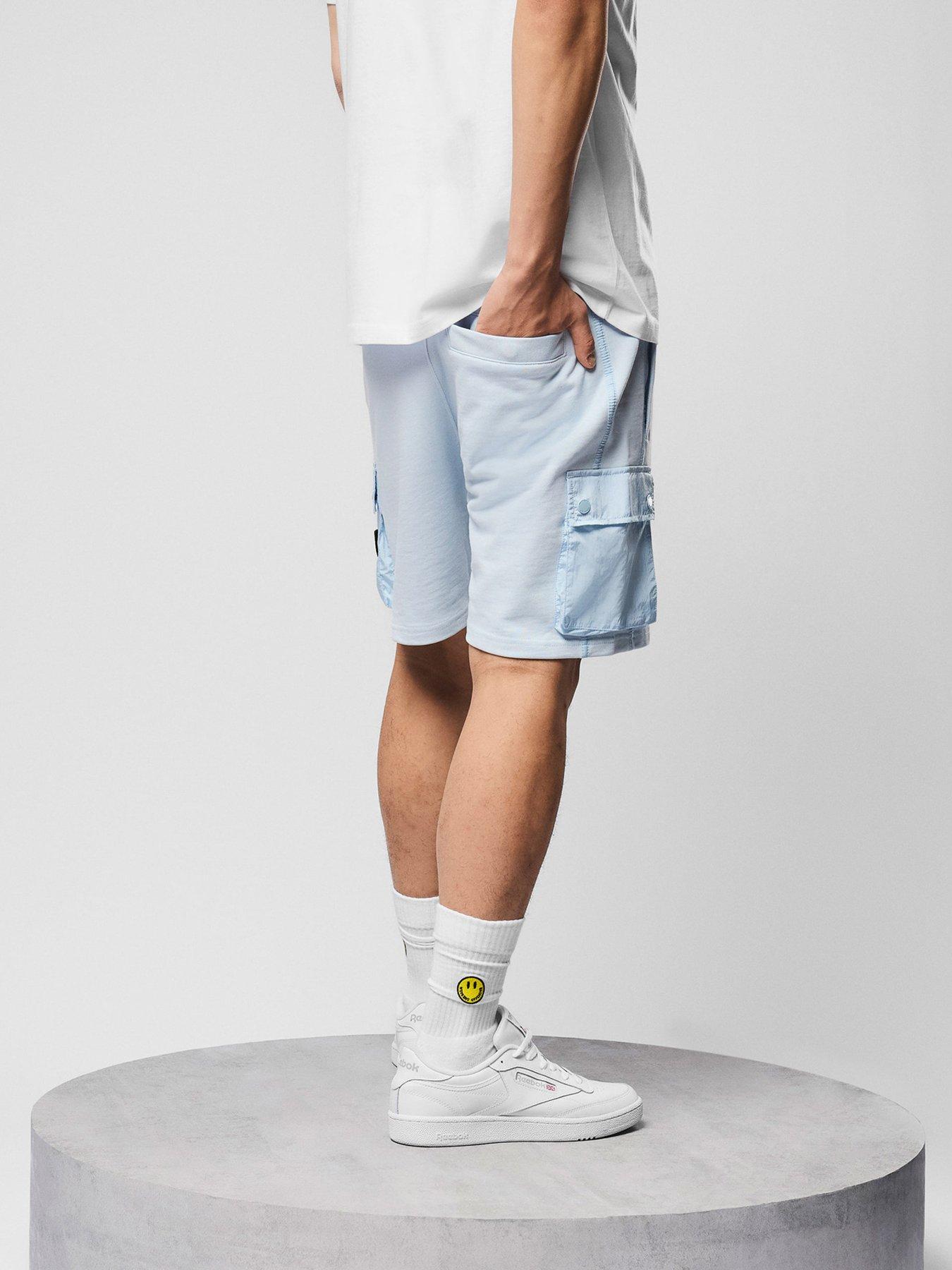 Image 3 of 7 of Weekend Offender Noreaster Technical Sweat Shorts - Light Blue