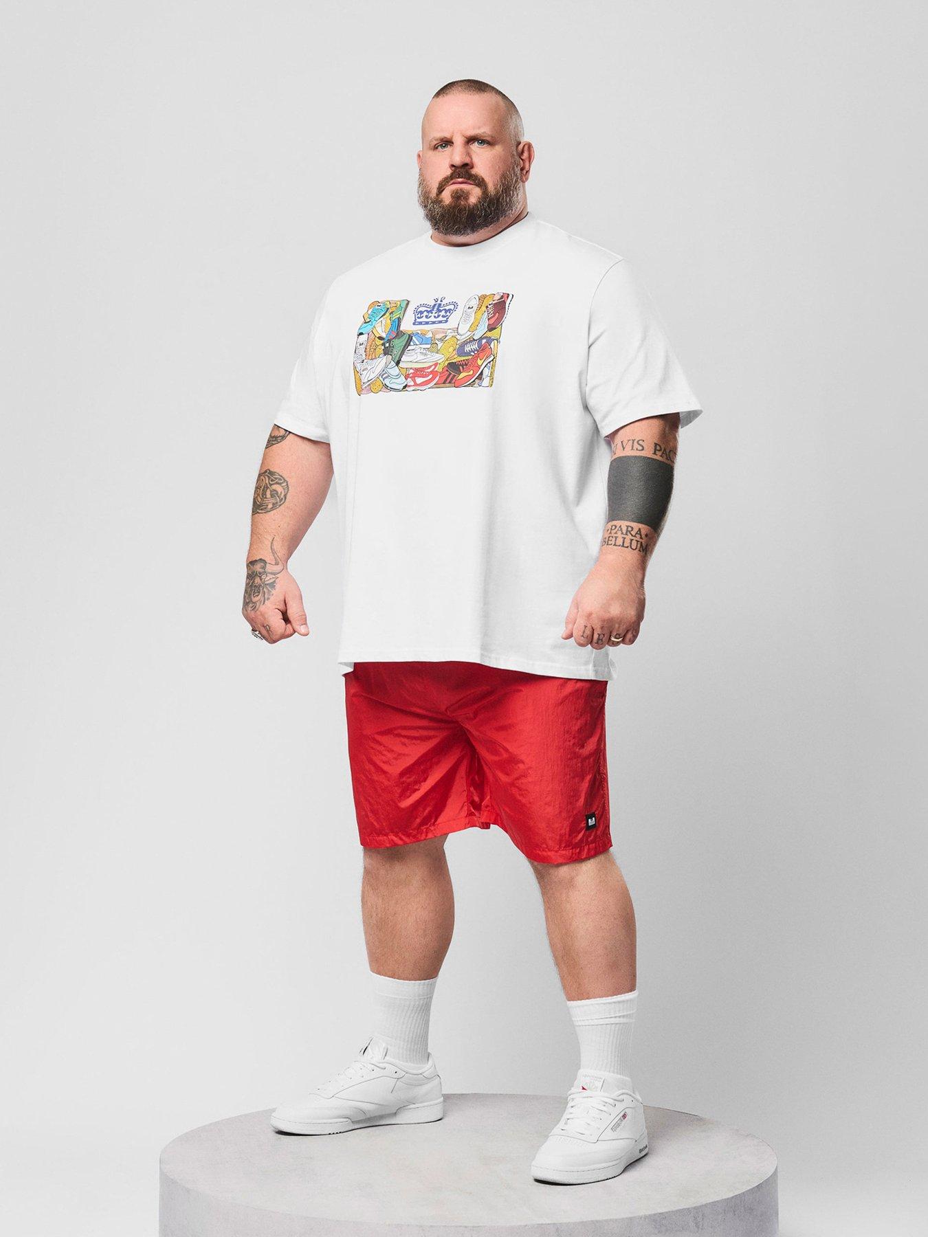Weekend Offender Big And Tall Stacks Drawstring Swim Shorts - Red