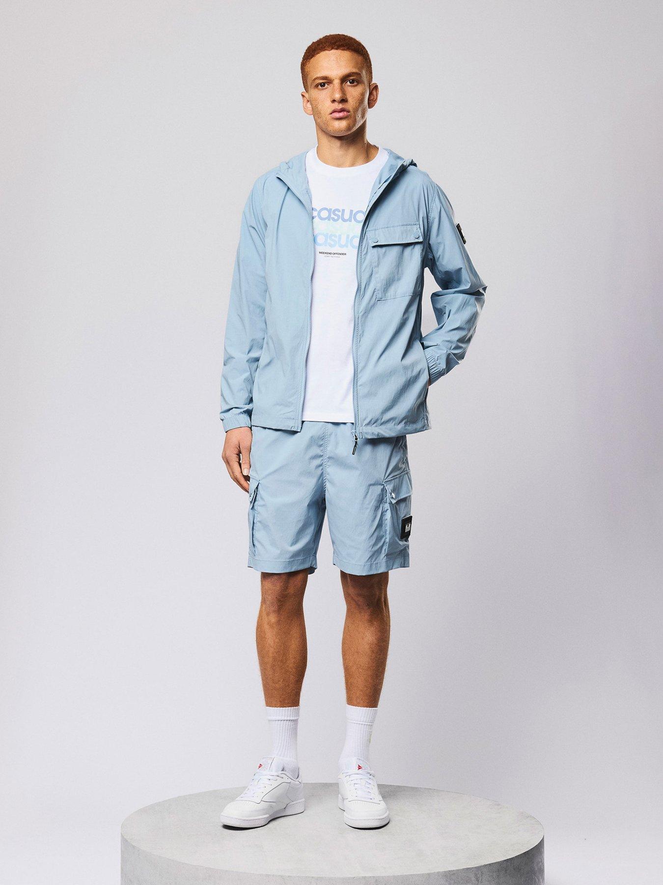 Image 3 of 6 of Weekend Offender Baraki Technical Shorts - Blue