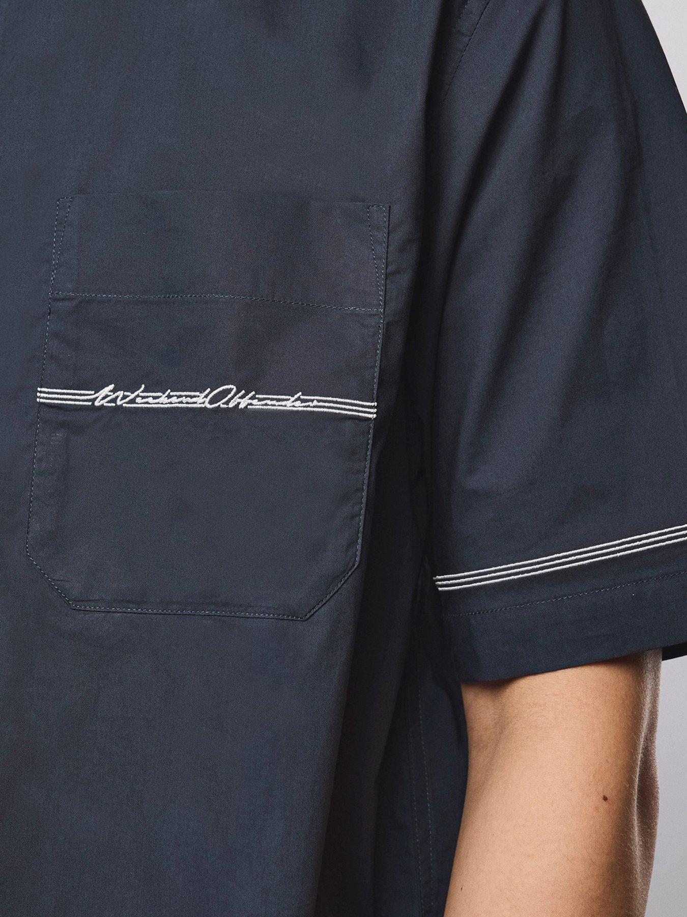 Image 3 of 7 of Weekend Offender Senia Short Sleeve Shirt - Navy