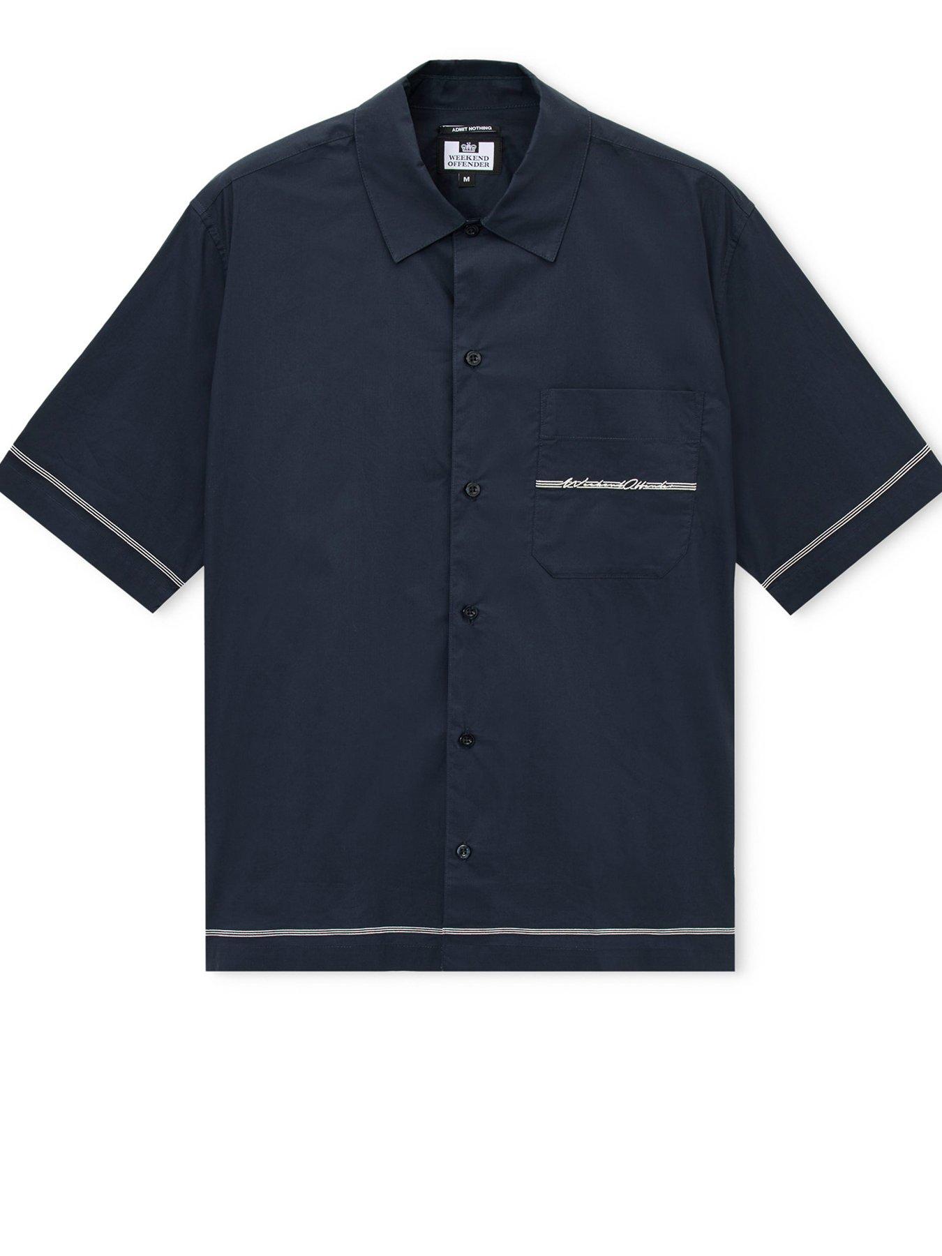 Image 5 of 7 of Weekend Offender Senia Short Sleeve Shirt - Navy